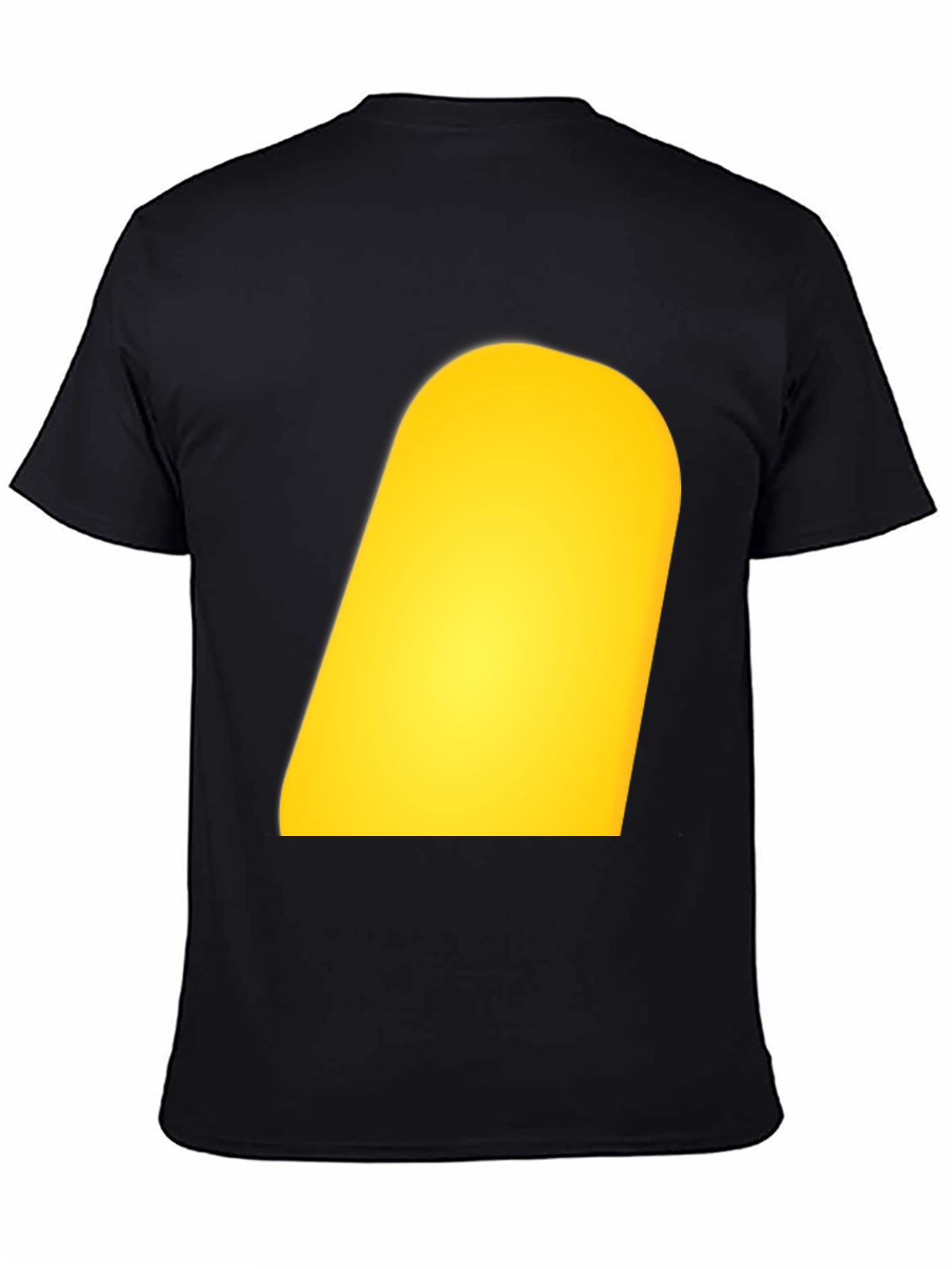 Mens Black T-Shirt with Yellow Design