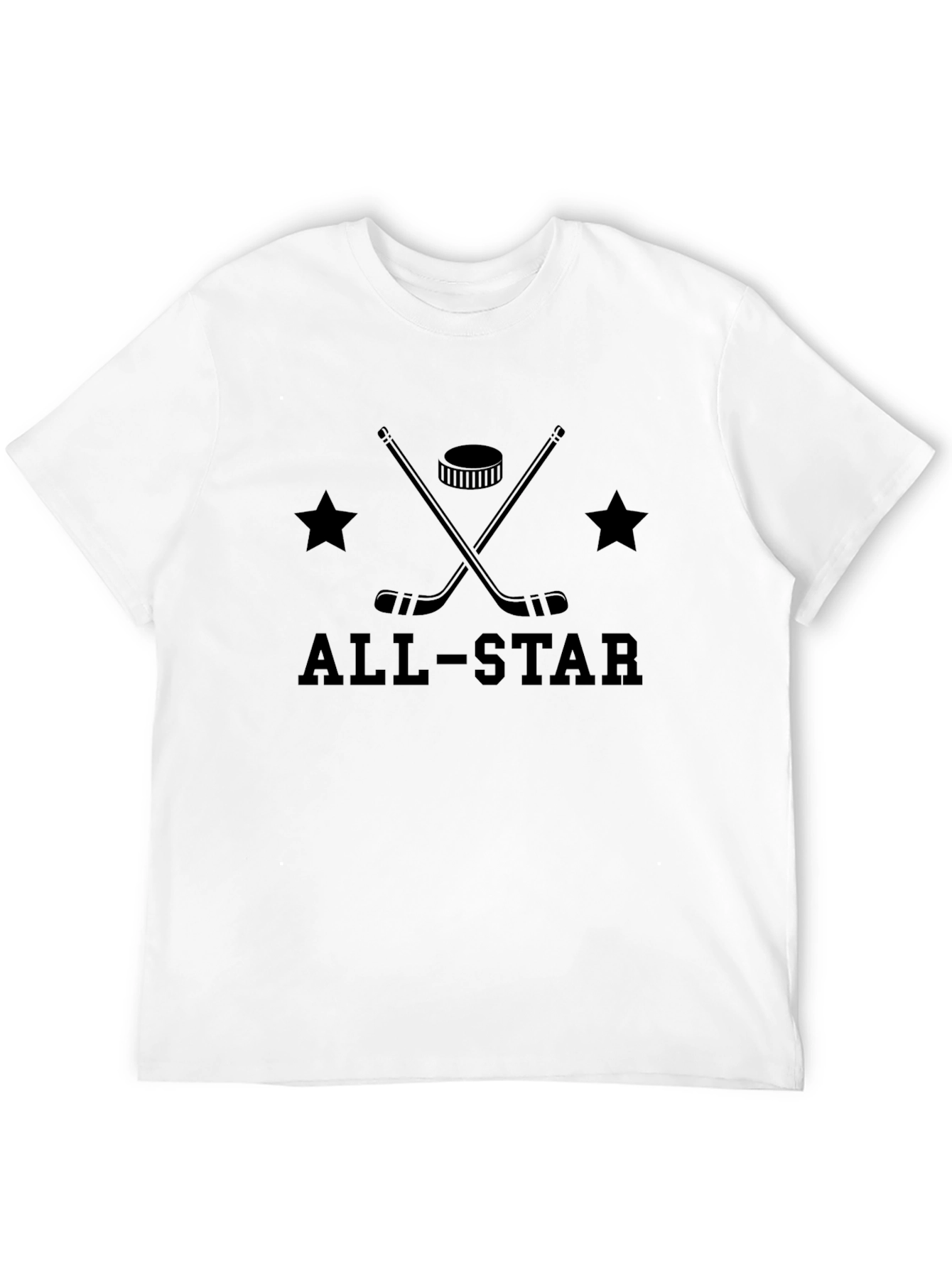 All-Star Hockey Graphic Tee - Black Cotton T-Shirt
