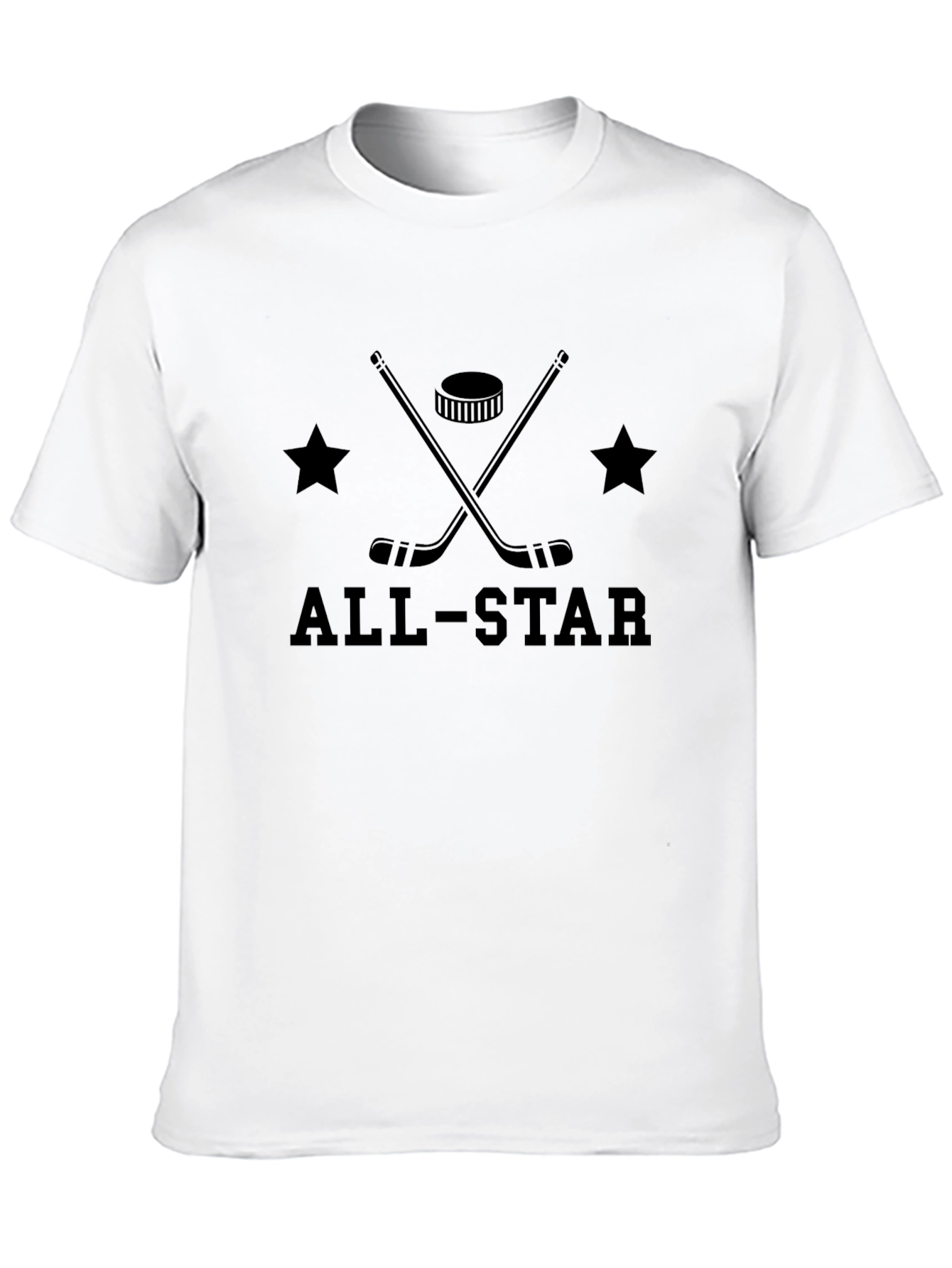 All-Star Hockey Graphic Tee - Black Cotton T-Shirt