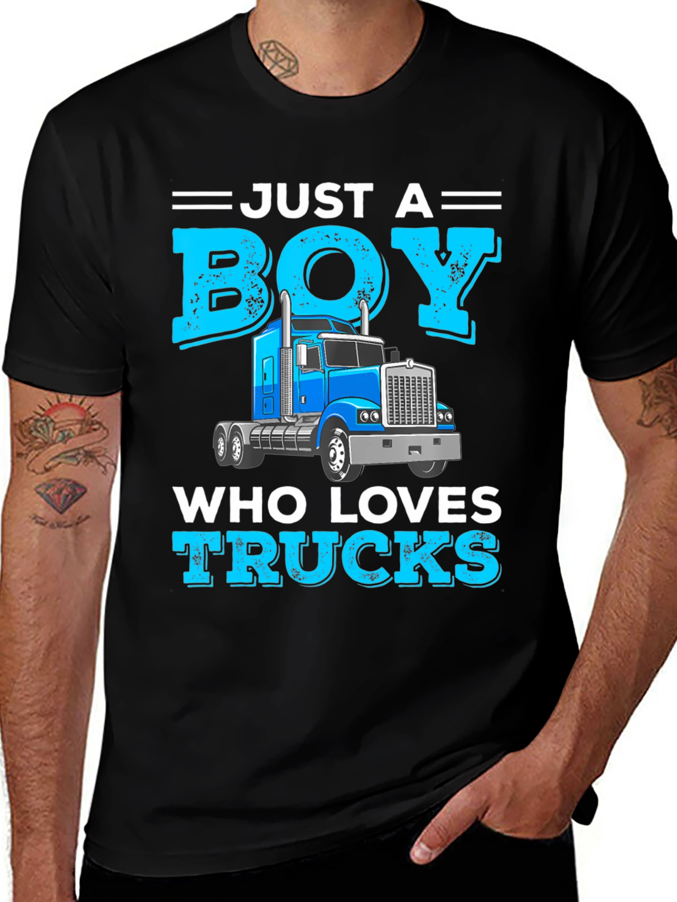 Just a Boy Who Loves Trucks T-Shirt