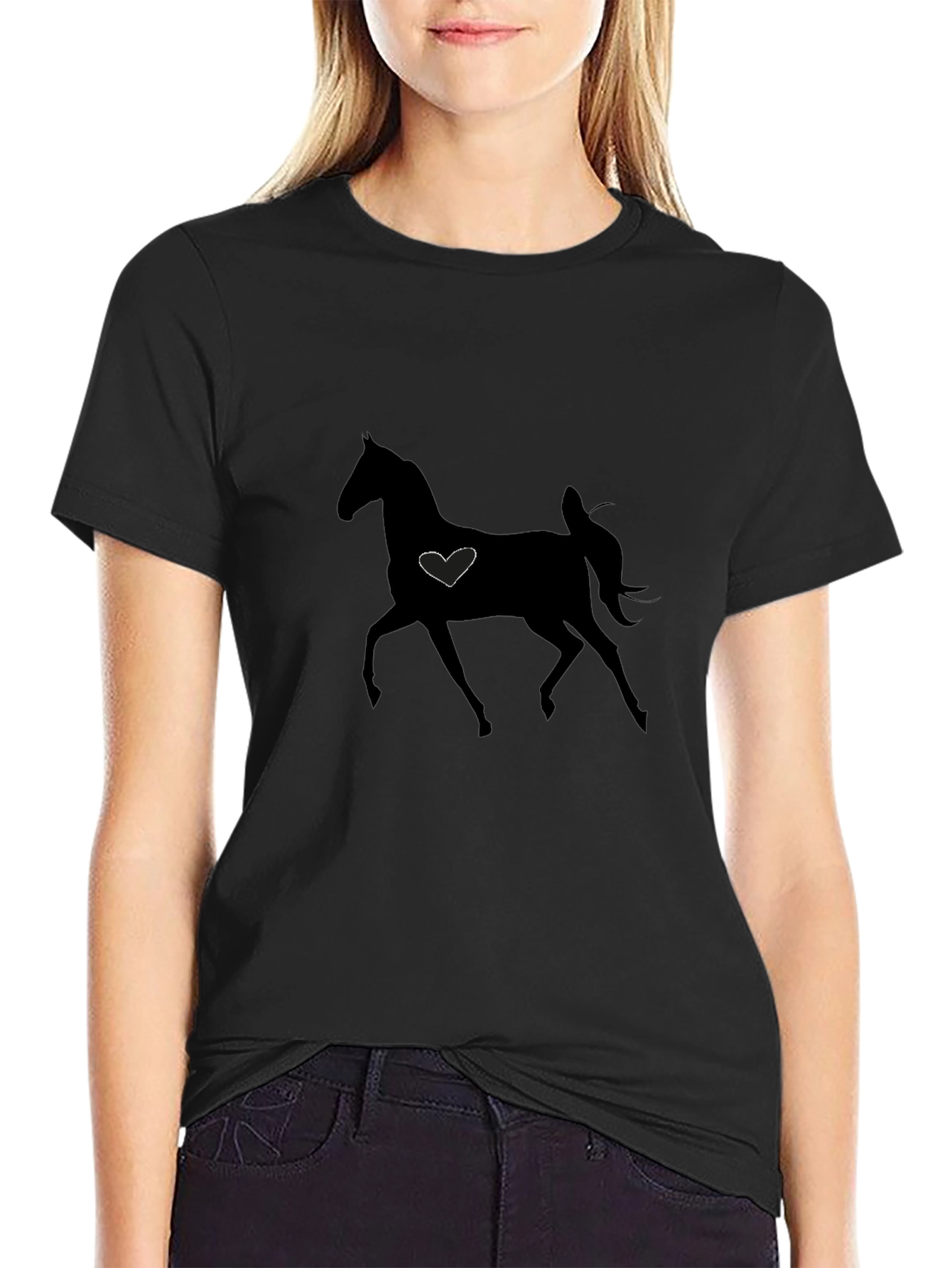 Horse Love Heart Silhouette T-Shirt
