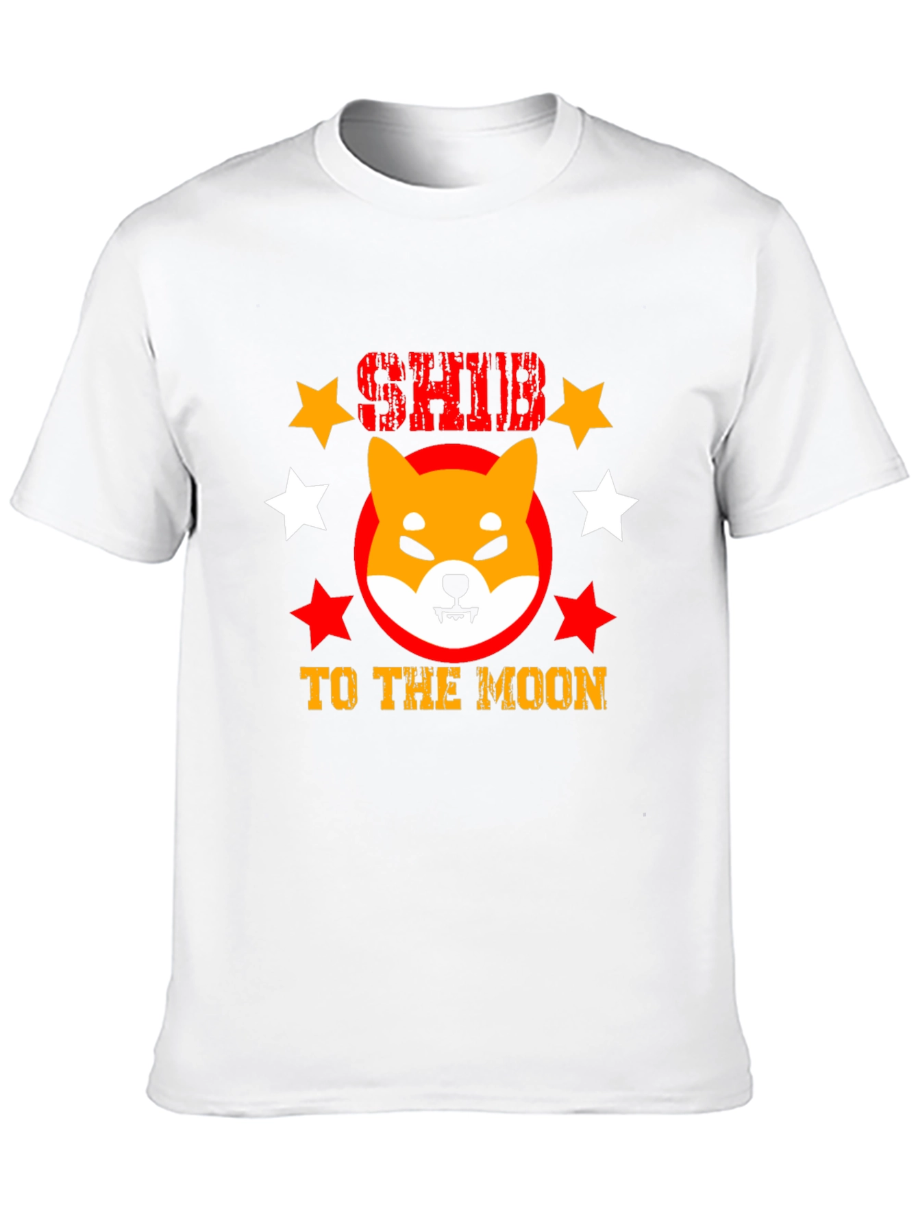 Shiba Inu To The Moon Black Graphic Tee