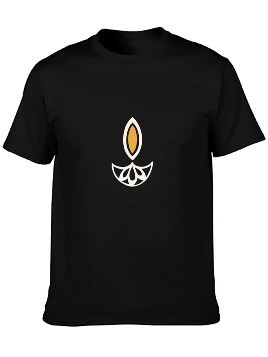 Diwali Festival T-Shirt -  Black Cotton Tee