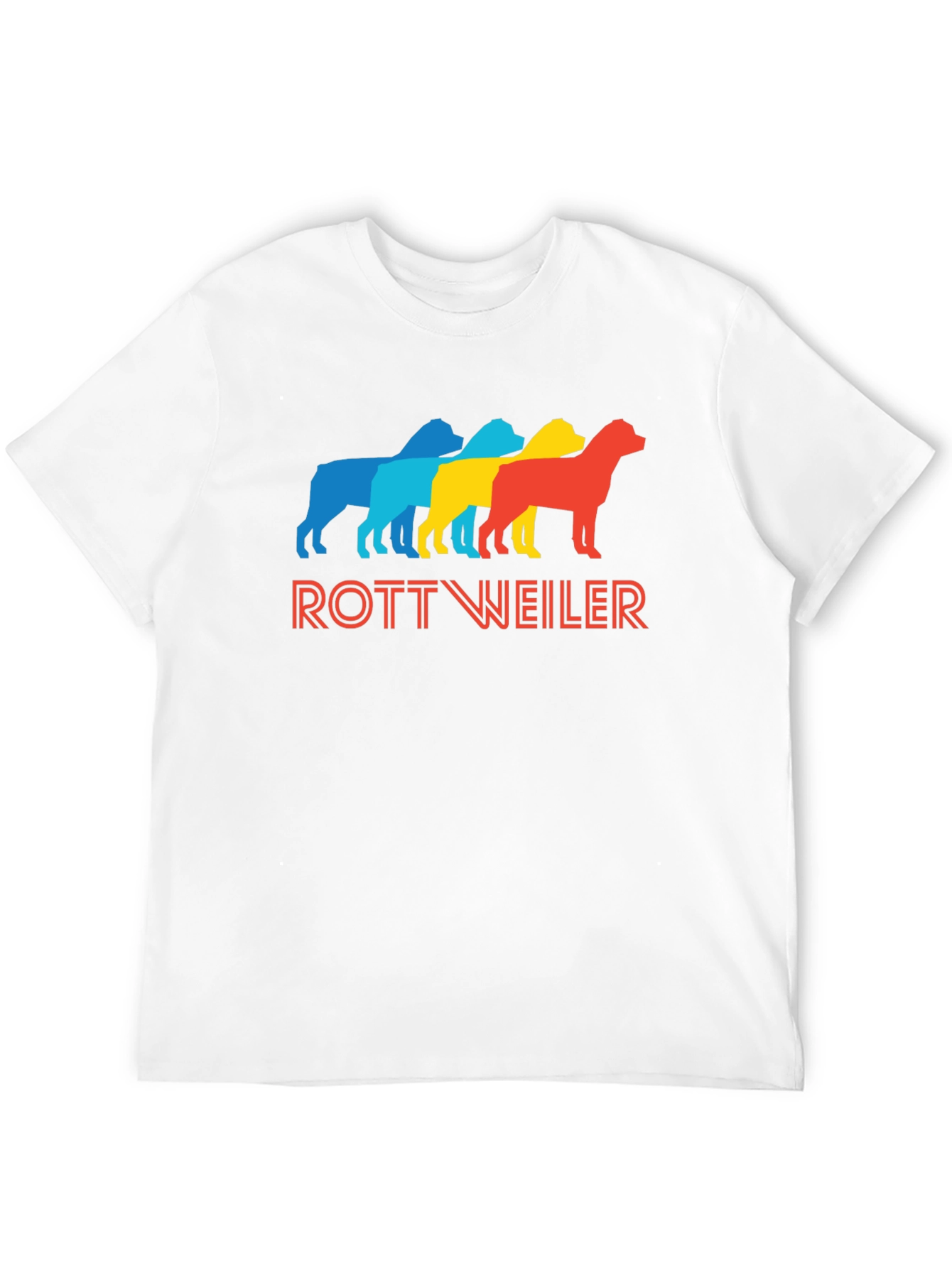 Retro Rottweiler Graphic Tee - Black