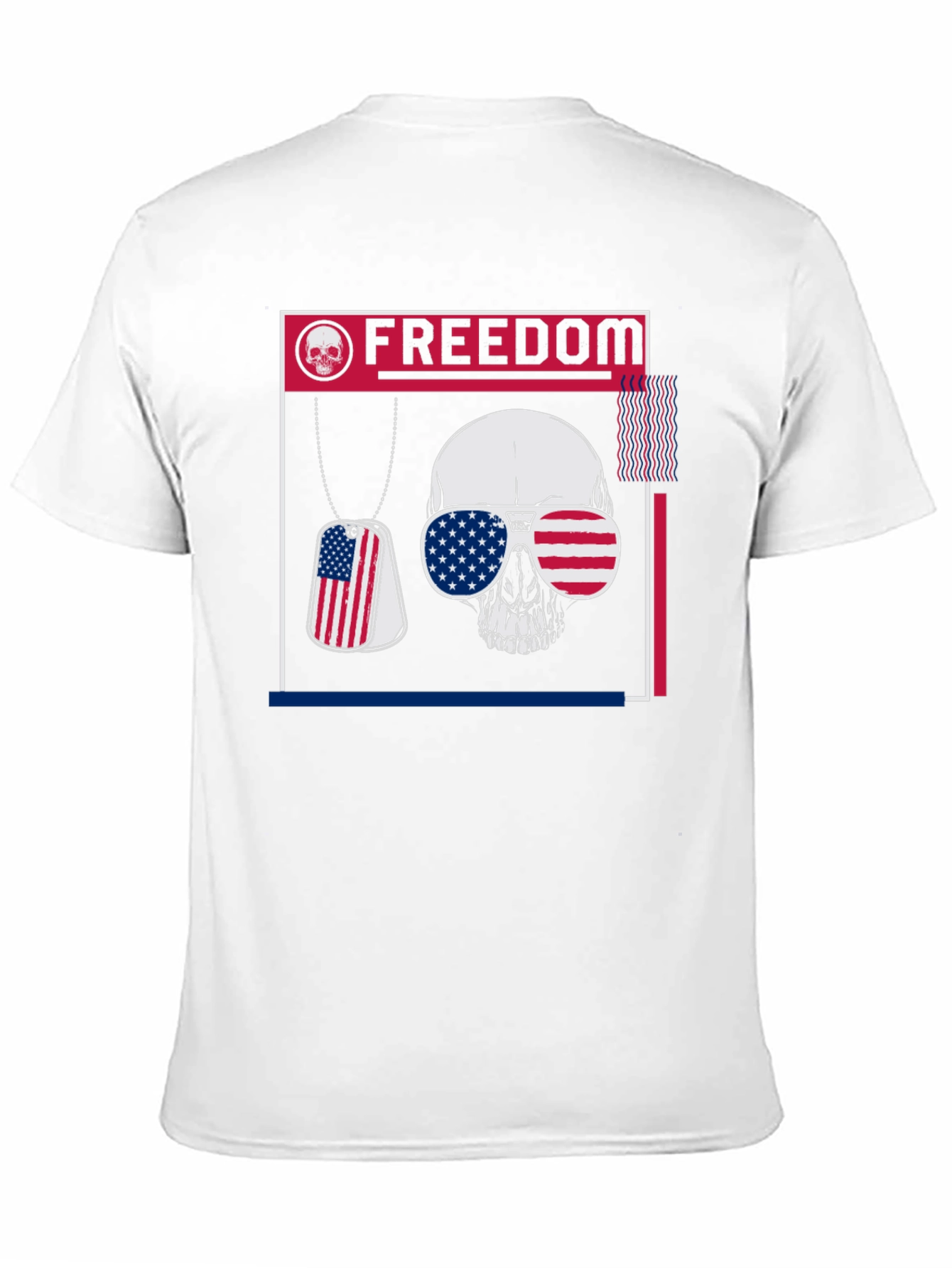 Freedom Skull Graphic T-Shirt