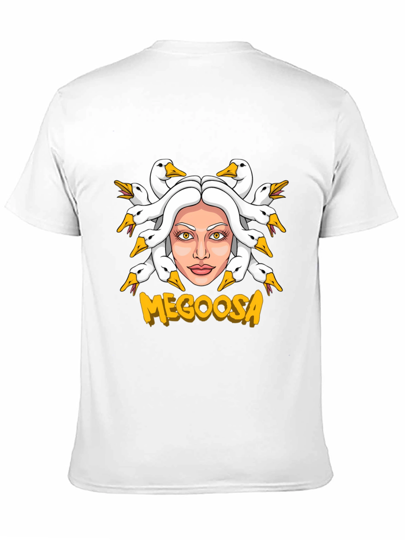 MEGOOSA Goose Medusa Funny Graphic T-Shirt