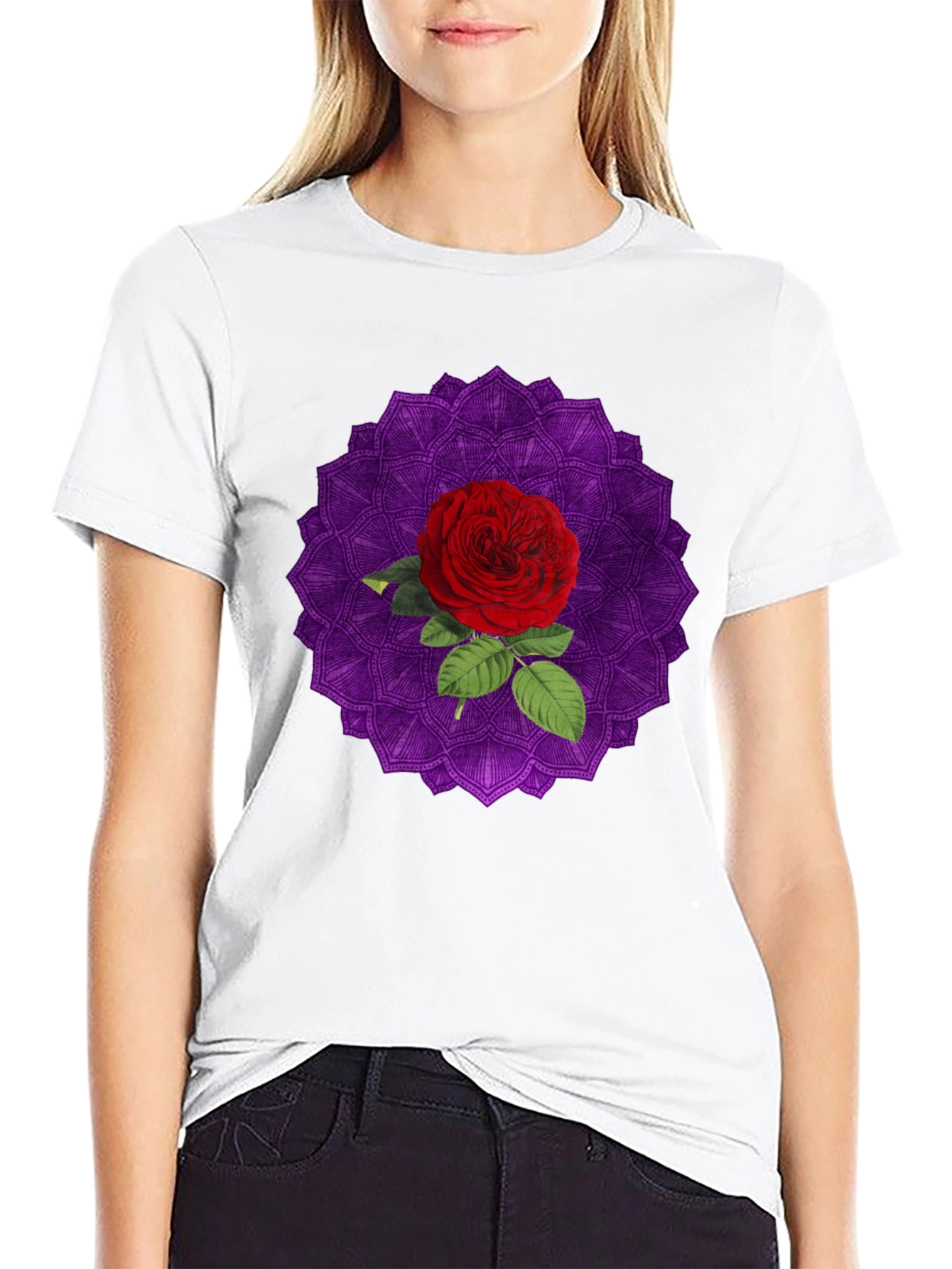 Rose Mandala Graphic Tee