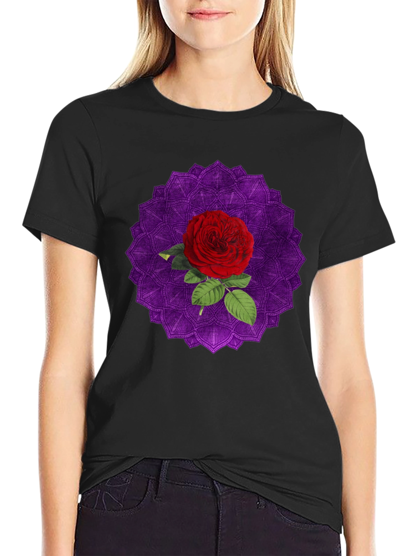 Rose Mandala Graphic Tee