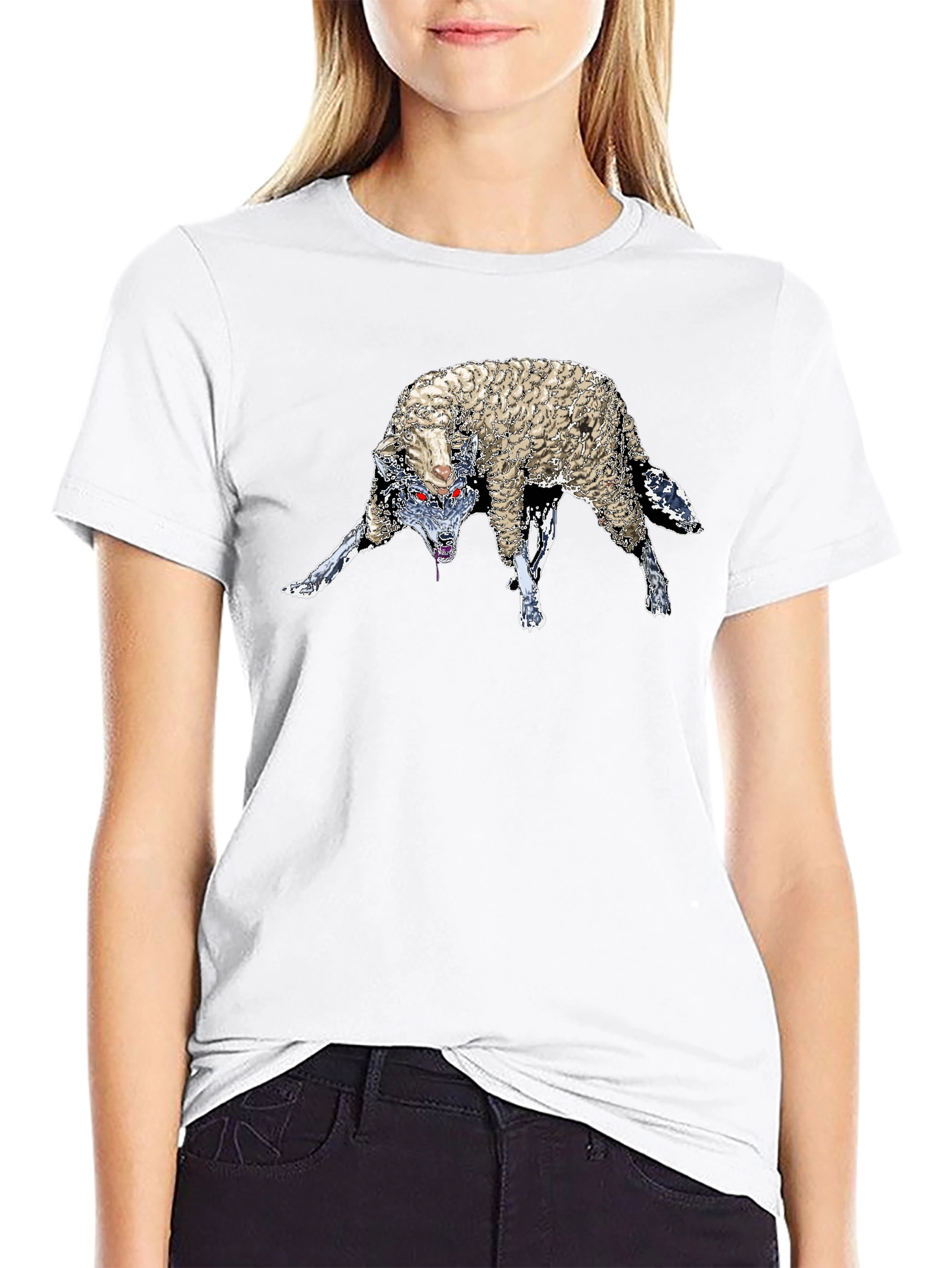 Wolf in Sheeps Clothing Graphic Tee - Black