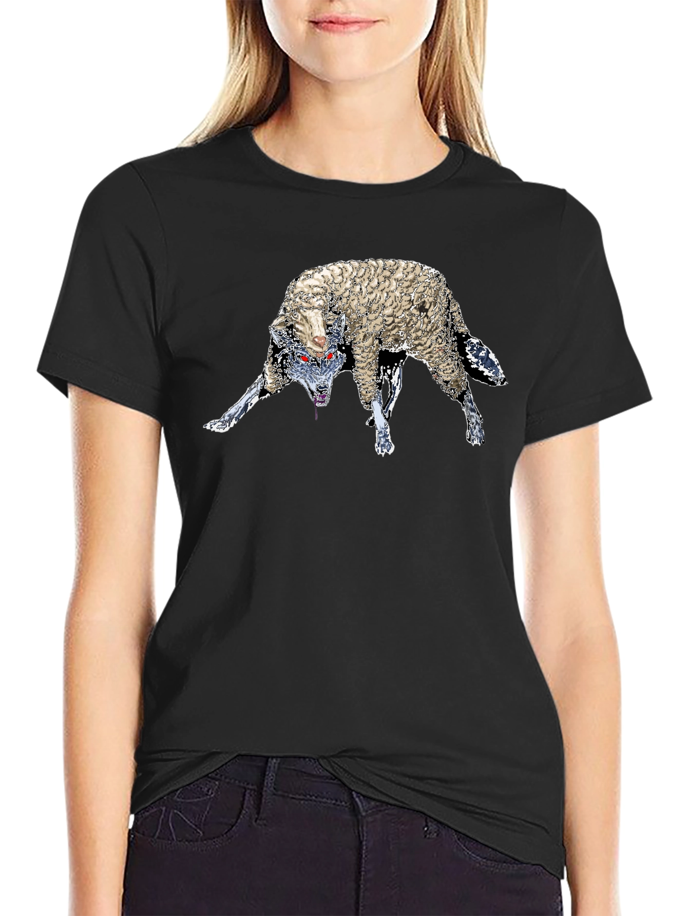 Wolf in Sheeps Clothing Graphic Tee - Black