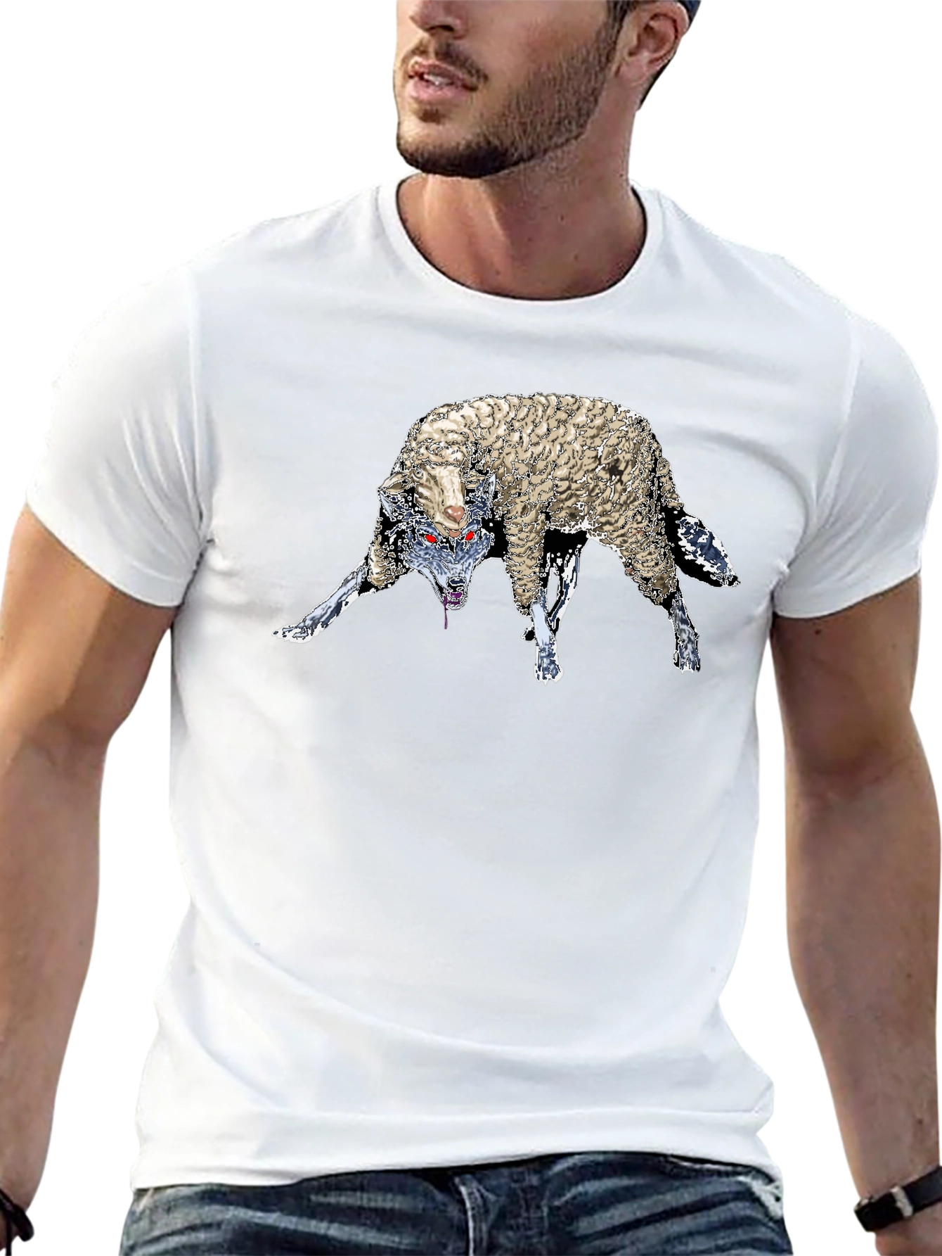 Wolf in Sheeps Clothing Graphic Tee - Black