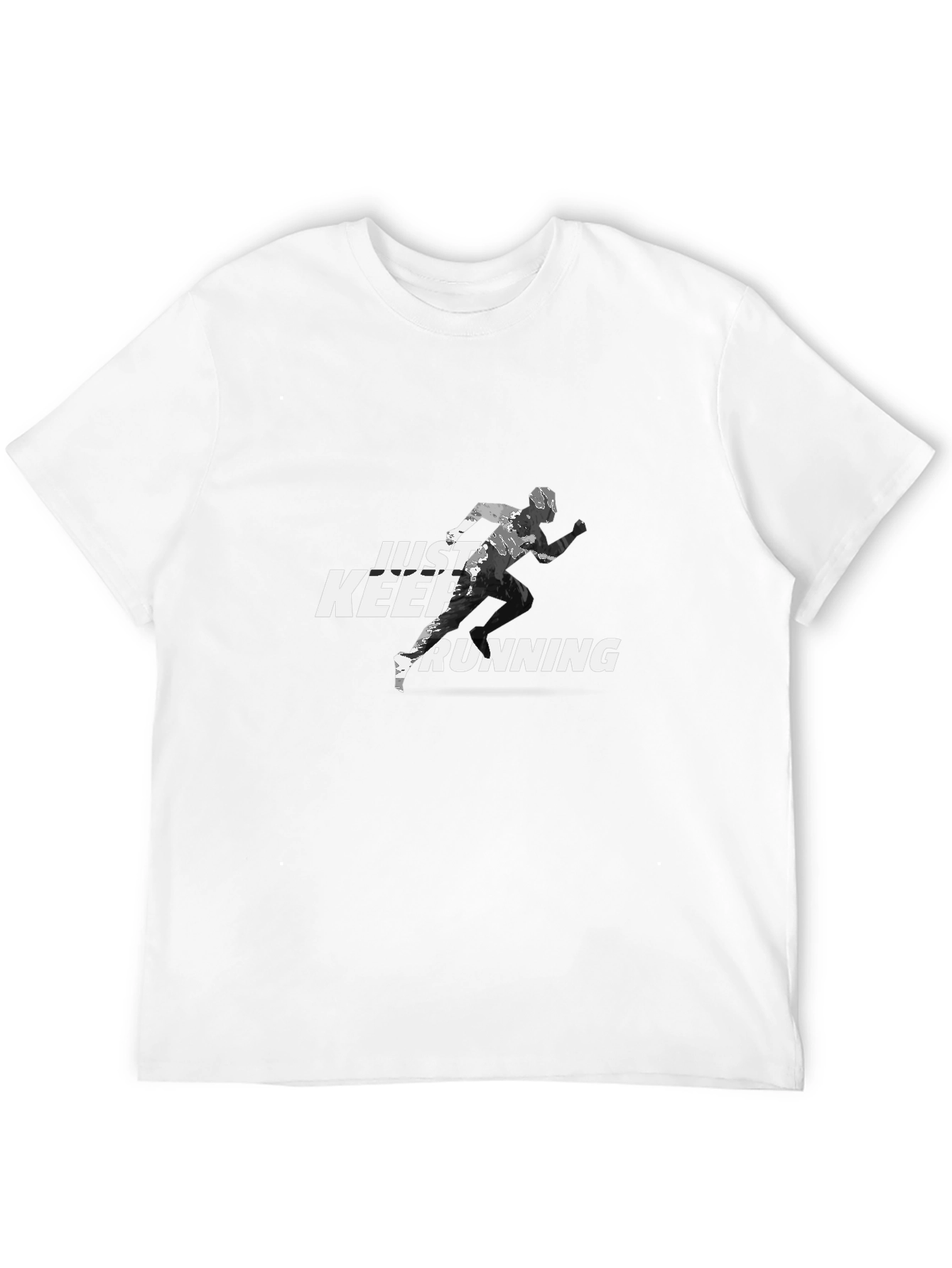 Just Keep Running Graphic Tee - Black