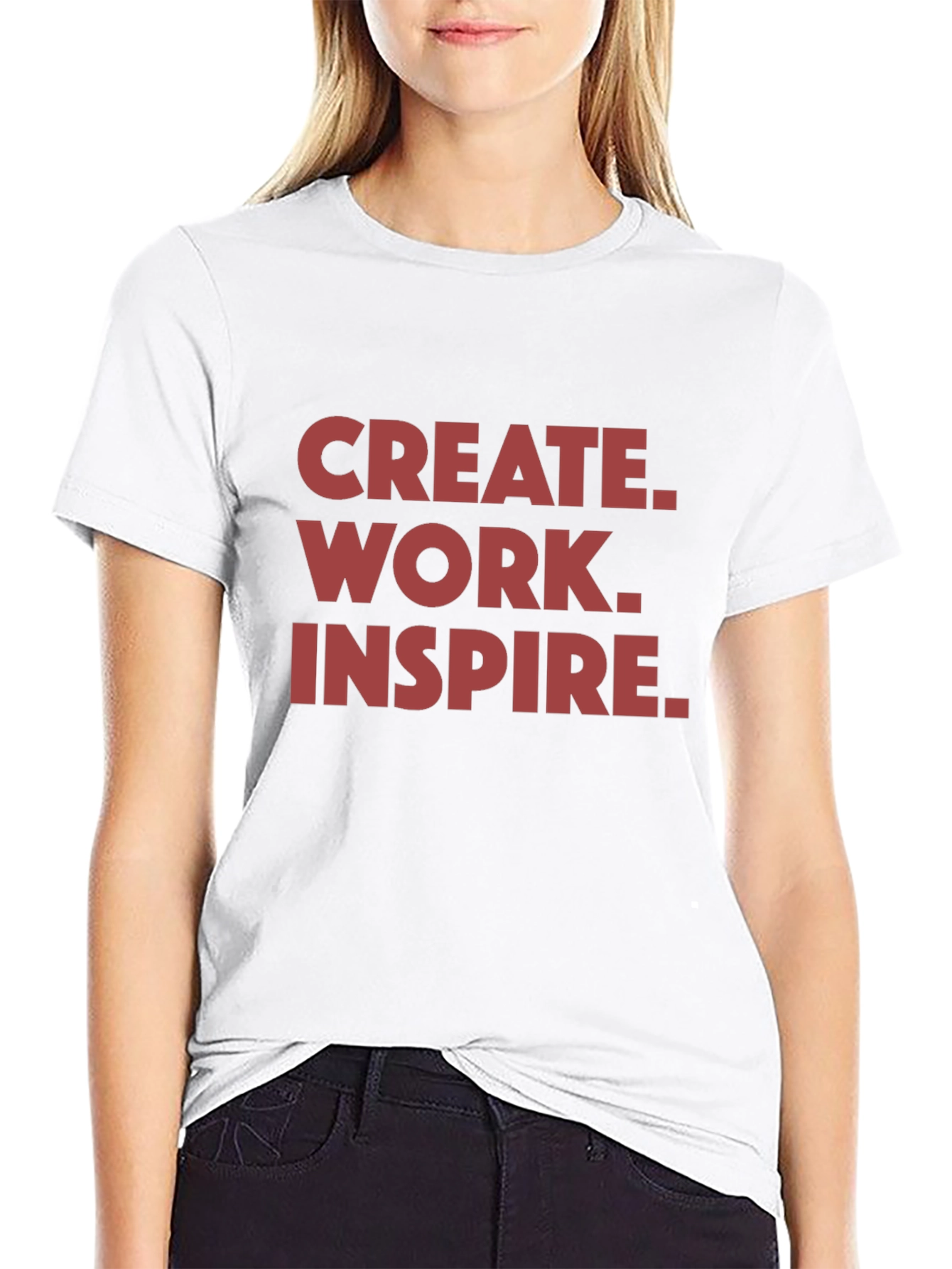 Motivational Graphic Tee - Create Work Inspire