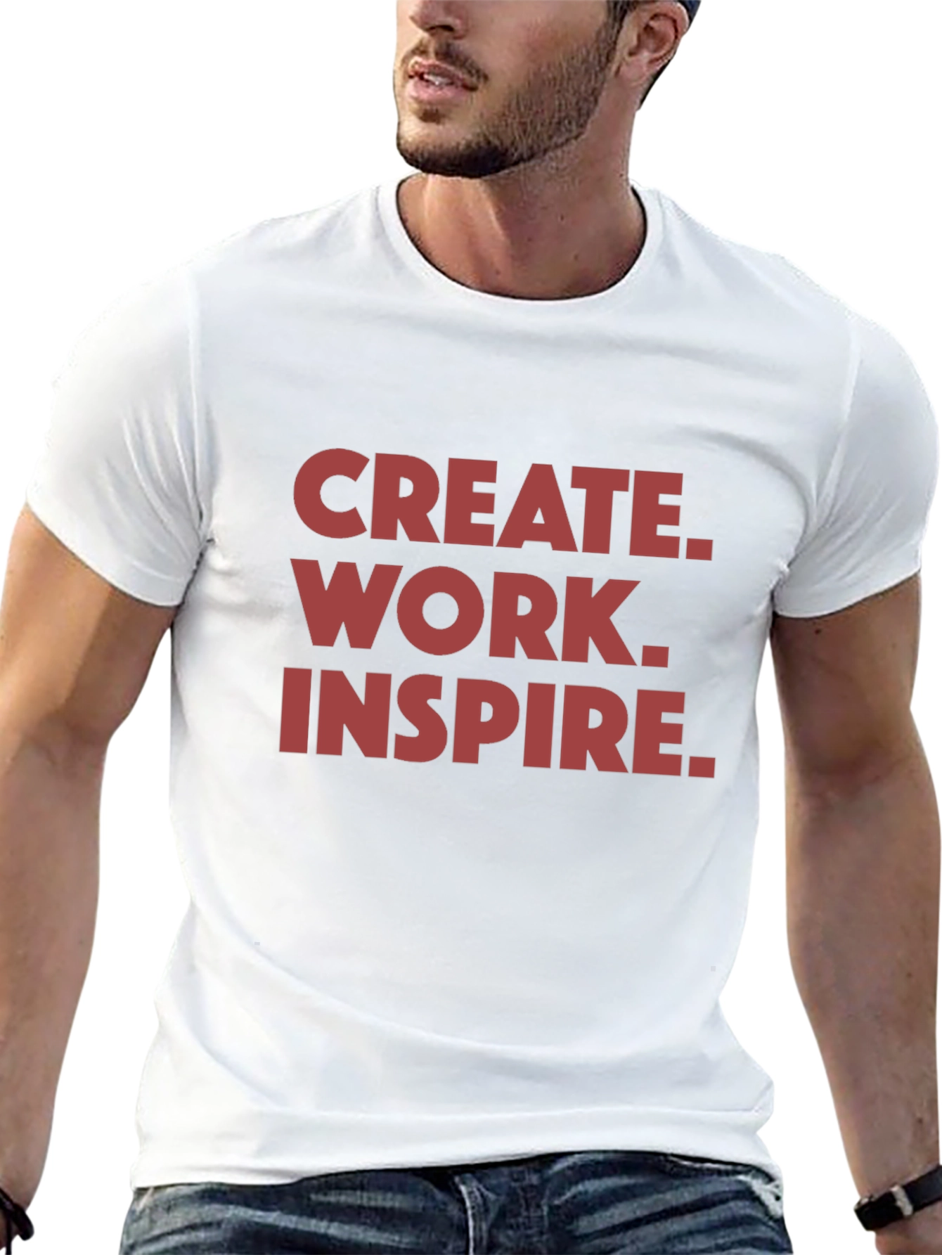 Motivational Graphic Tee - Create Work Inspire