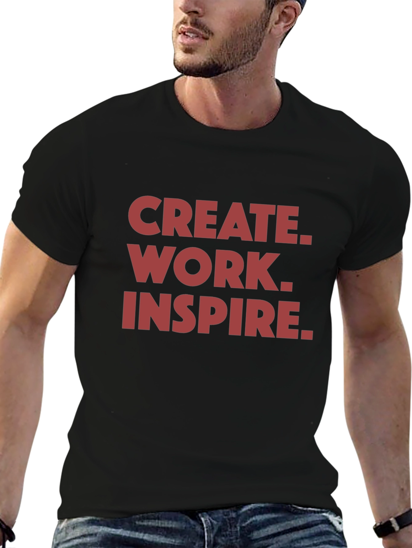 Motivational Graphic Tee - Create Work Inspire