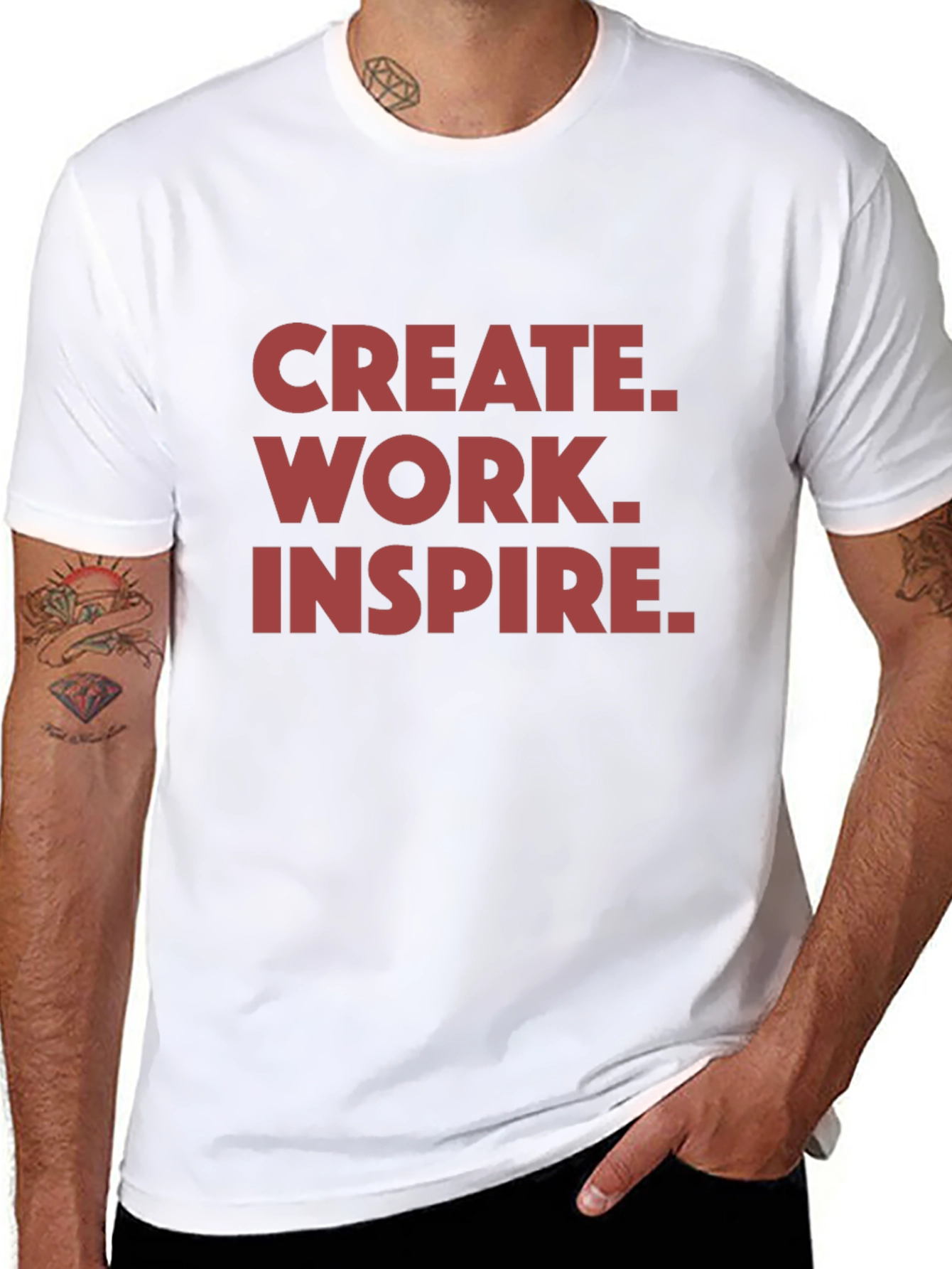 Motivational Graphic Tee - Create Work Inspire