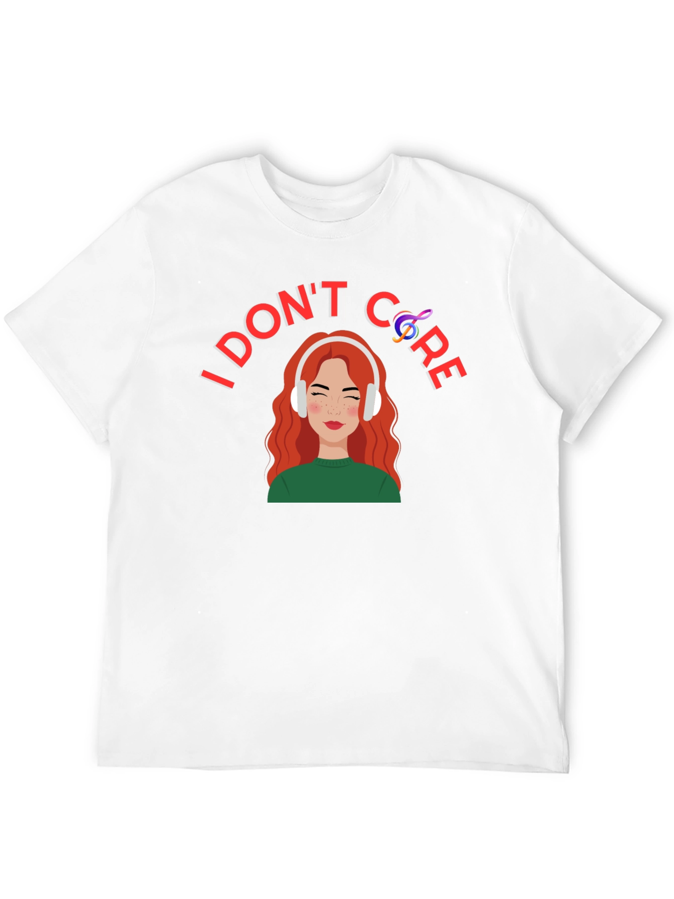 I Dont Care T-Shirt: Music Lover Graphic Tee
