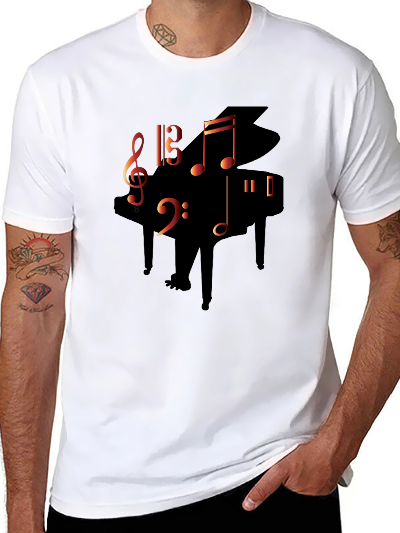 Music Lovers Piano T-Shirt