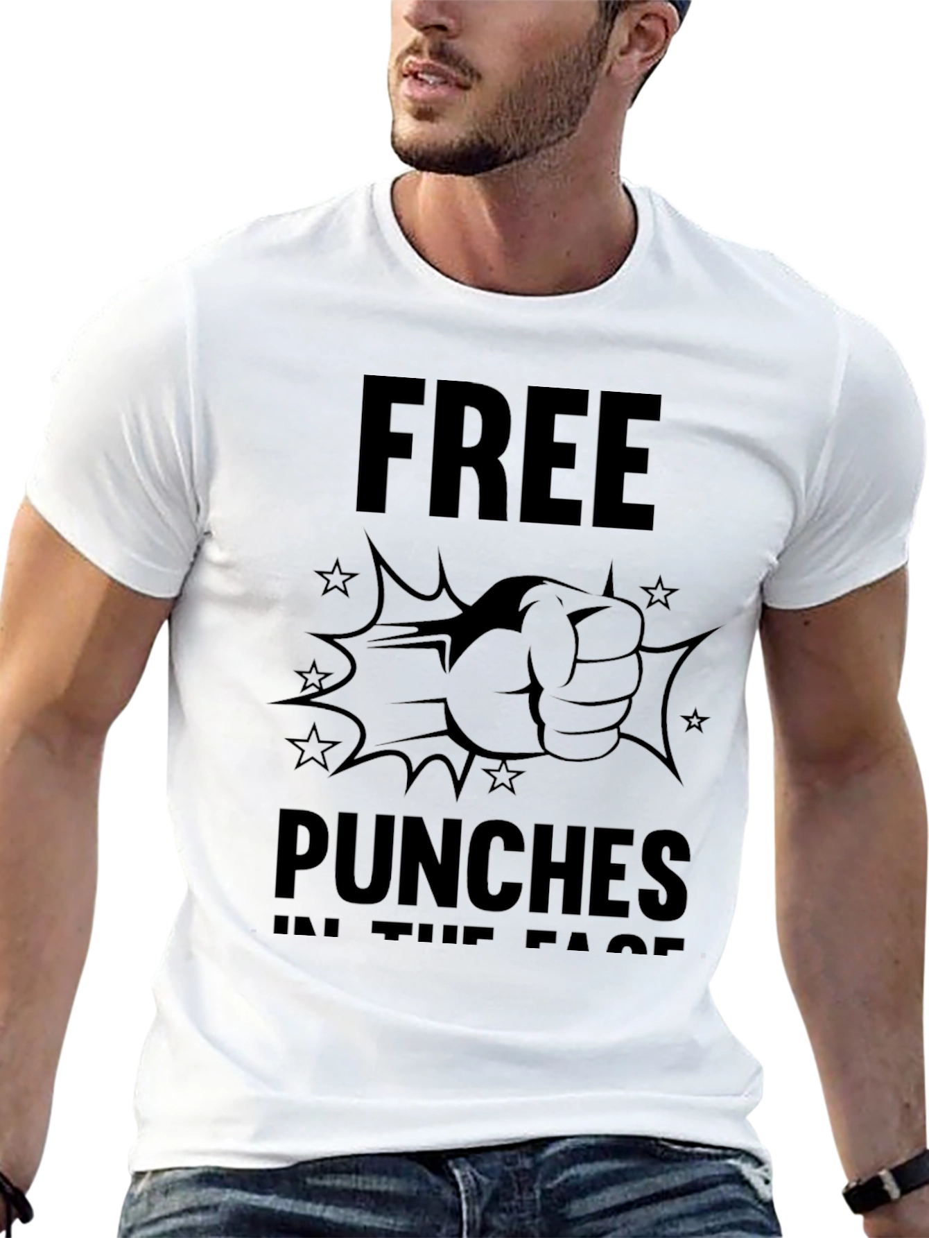 Free Punches T-Shirt: Bold Graphic Tee