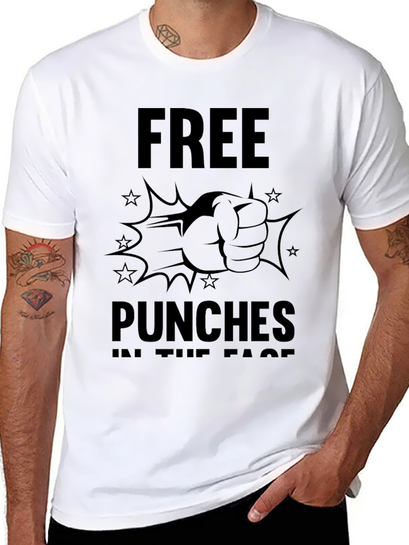 Free Punches T-Shirt: Bold Graphic Tee