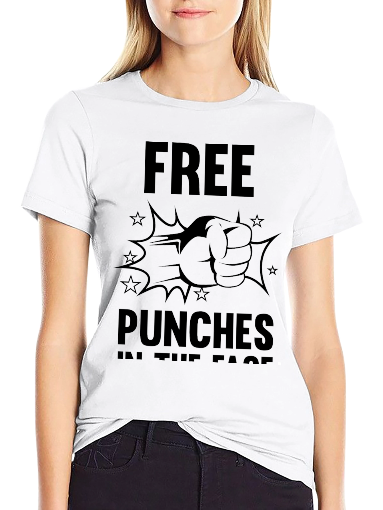 Free Punches T-Shirt: Bold Graphic Tee