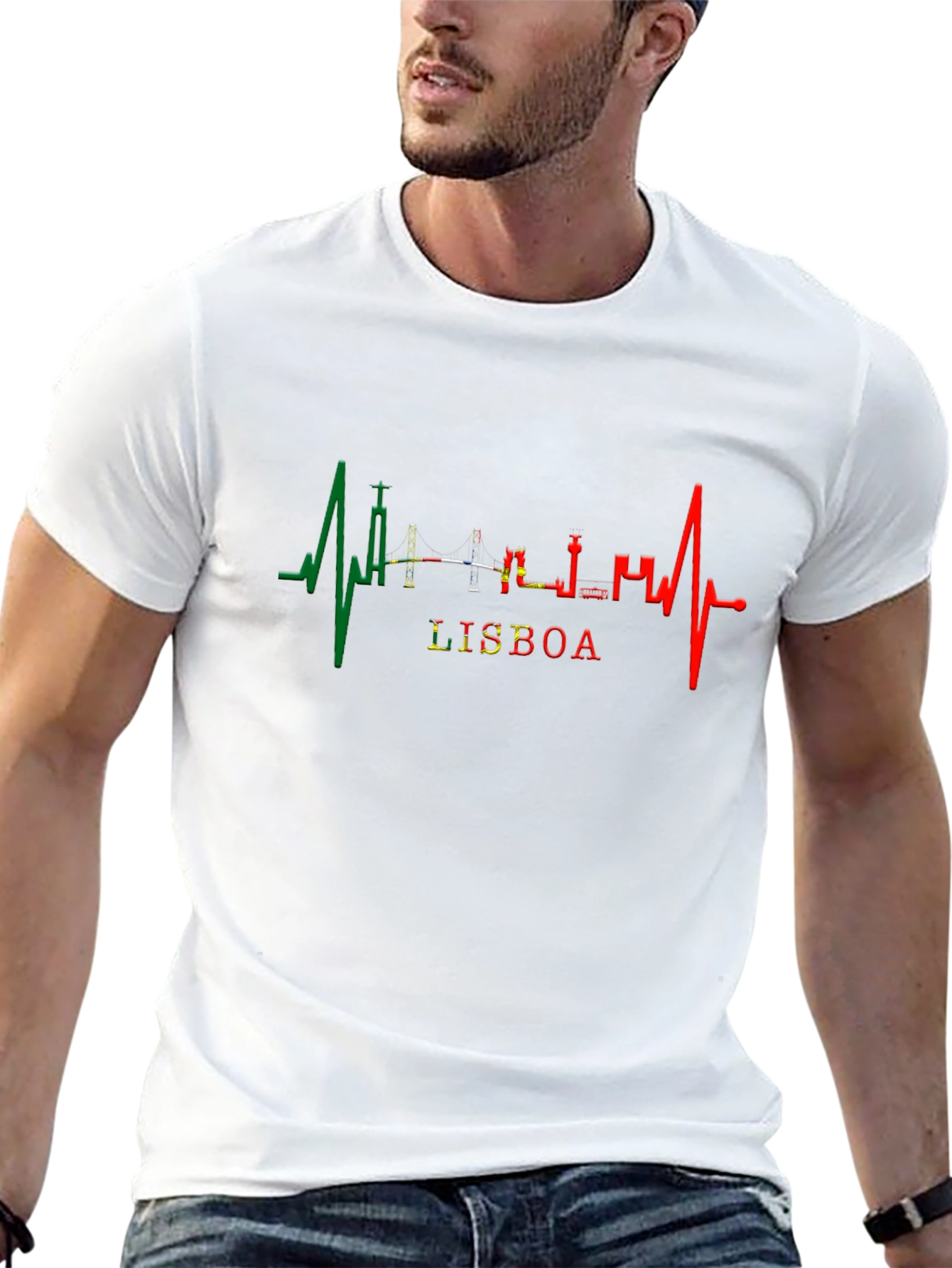 Lisboa Heartbeat T-Shirt - Black