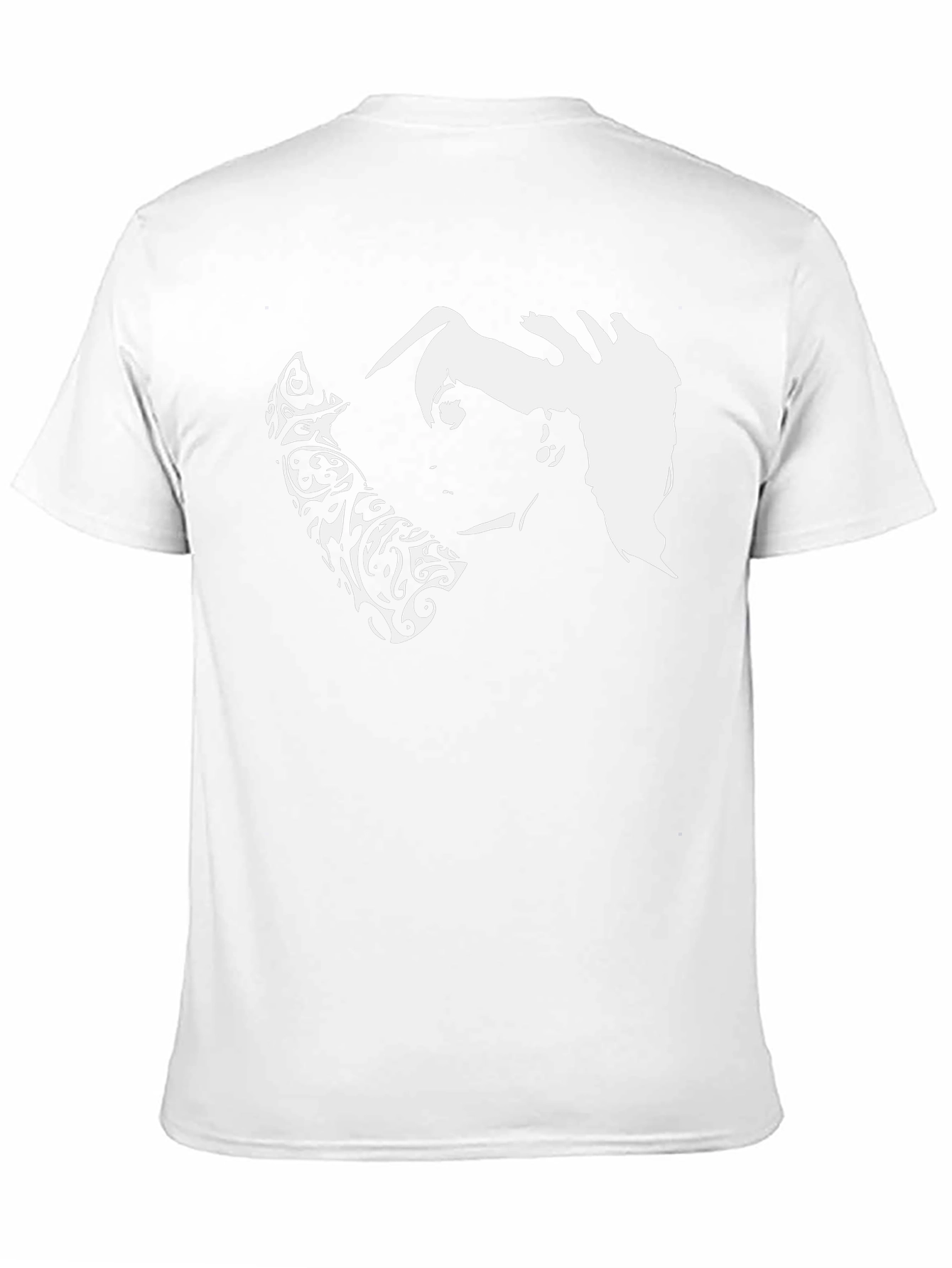 Abstract Graphic Print Black Casual Tee