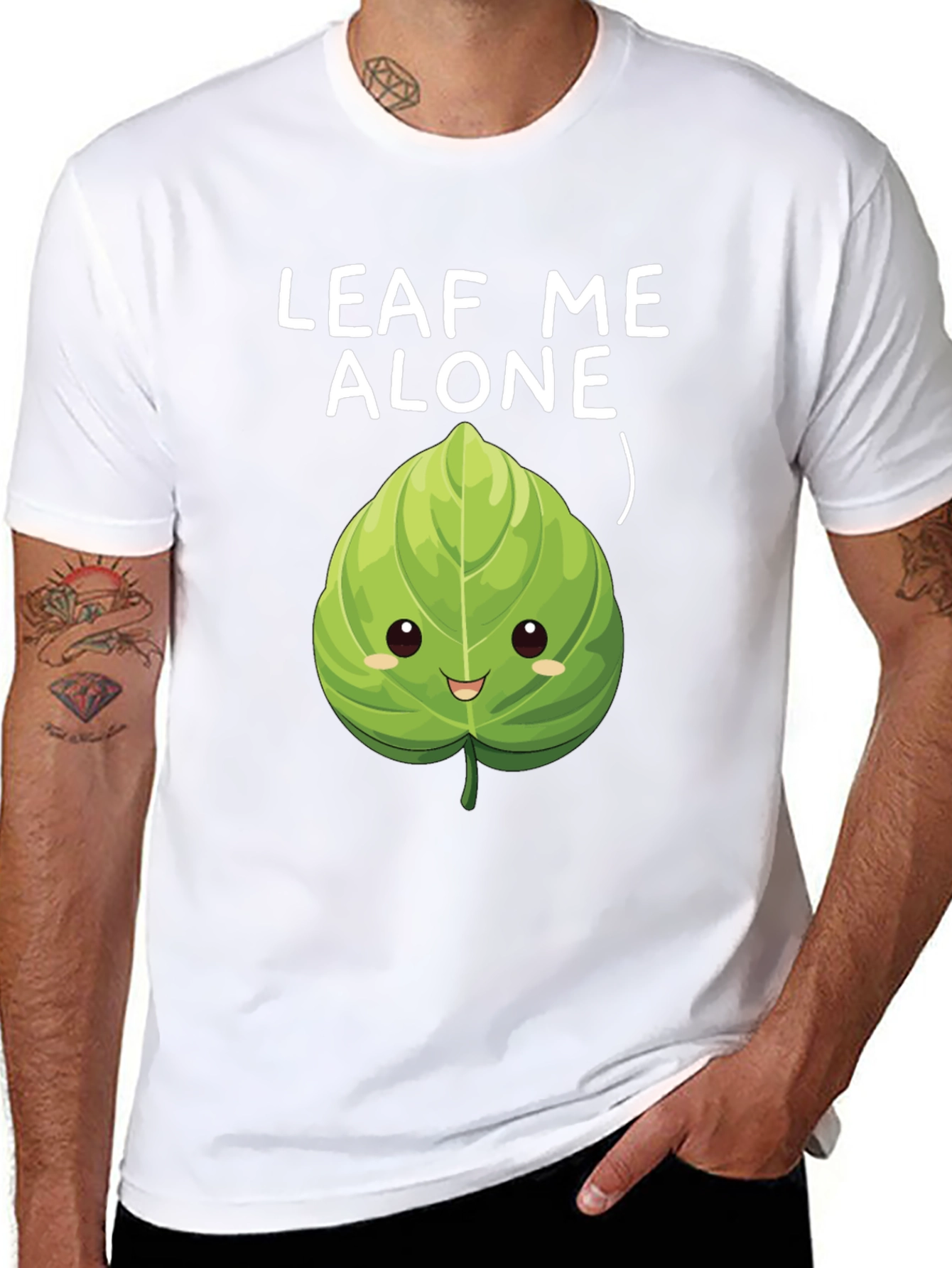 Leaf Me Alone T-Shirt - Funny Plant Pun Tee