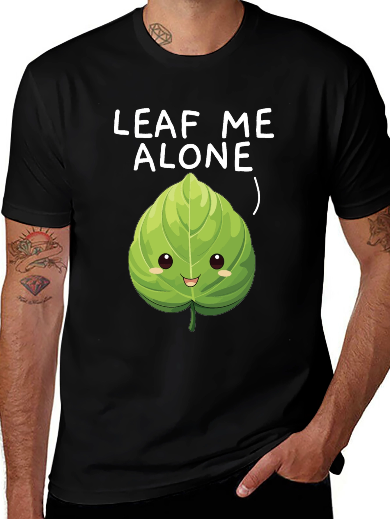 Leaf Me Alone T-Shirt - Funny Plant Pun Tee