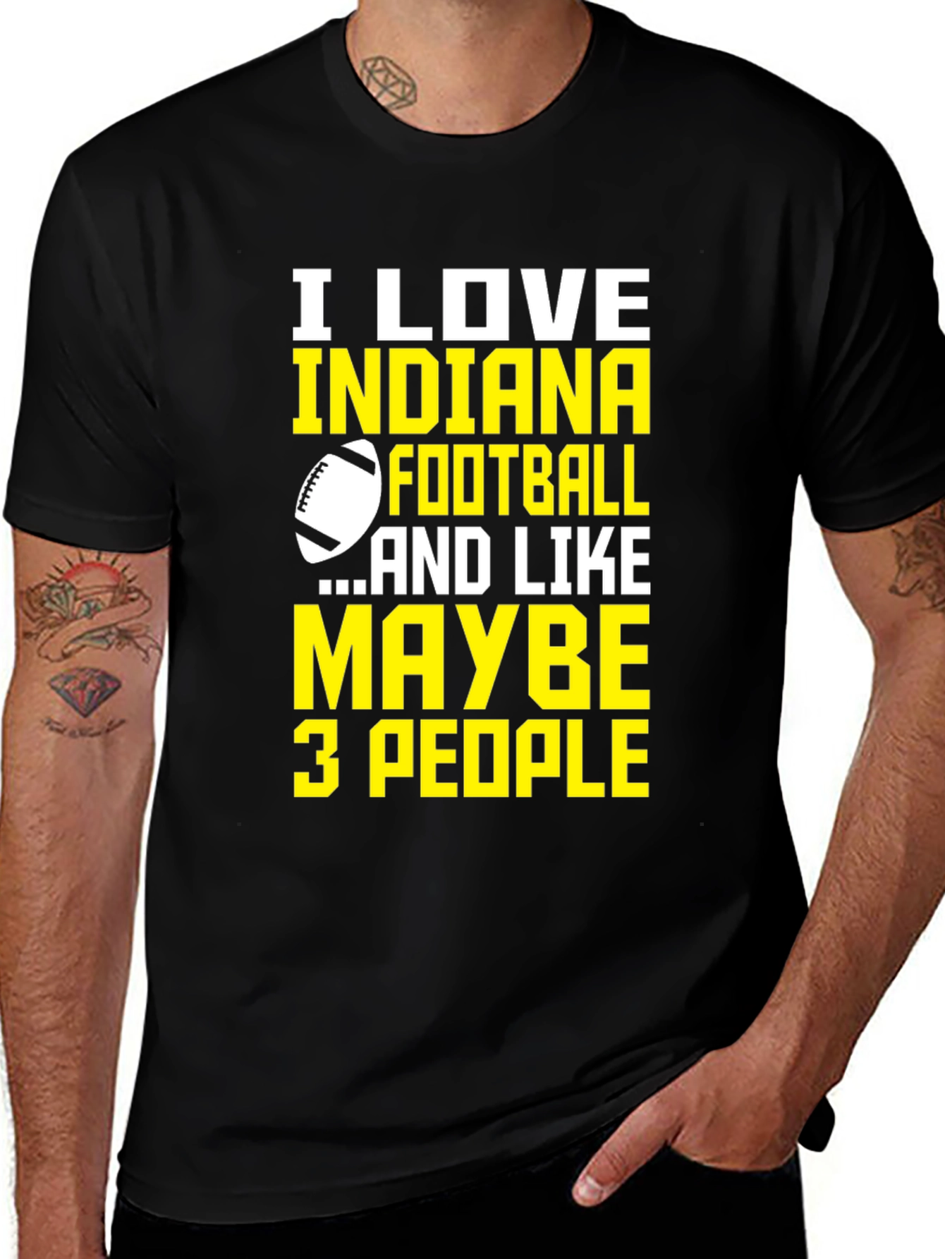 Indiana Football Graphic Tee - Love Football Few People!