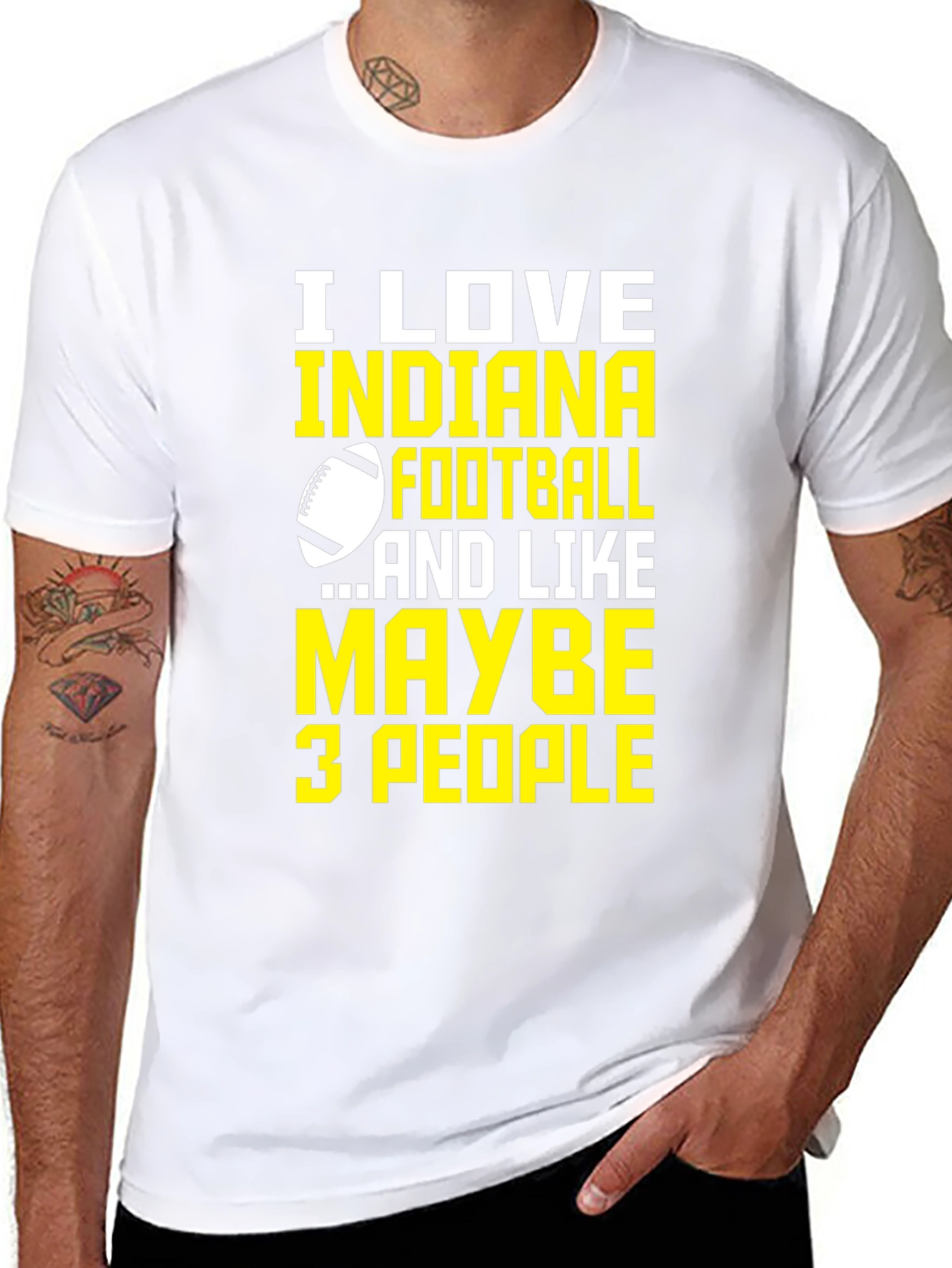 Indiana Football Graphic Tee - Love Football Few People!