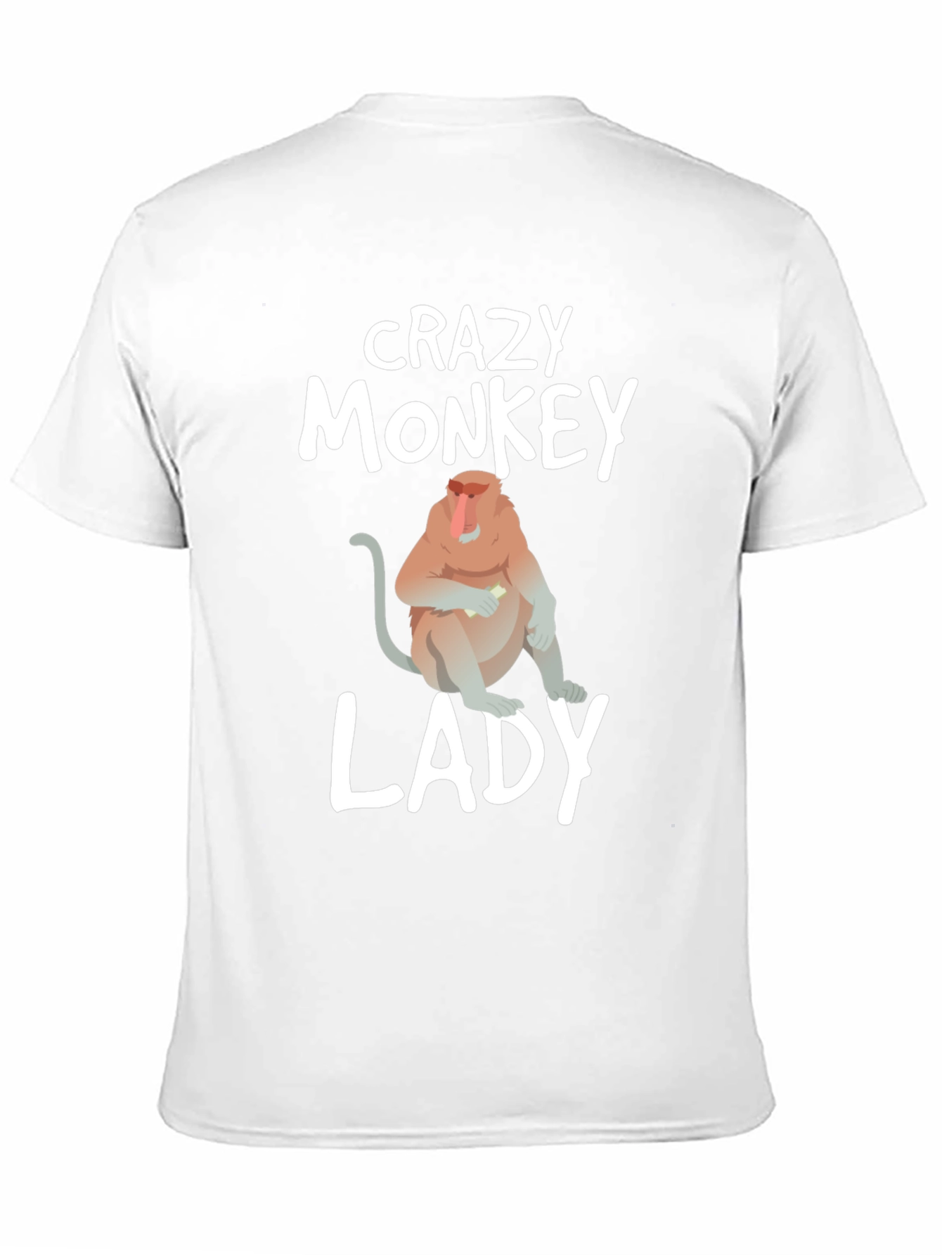 Crazy Monkey Lady Graphic T-Shirt