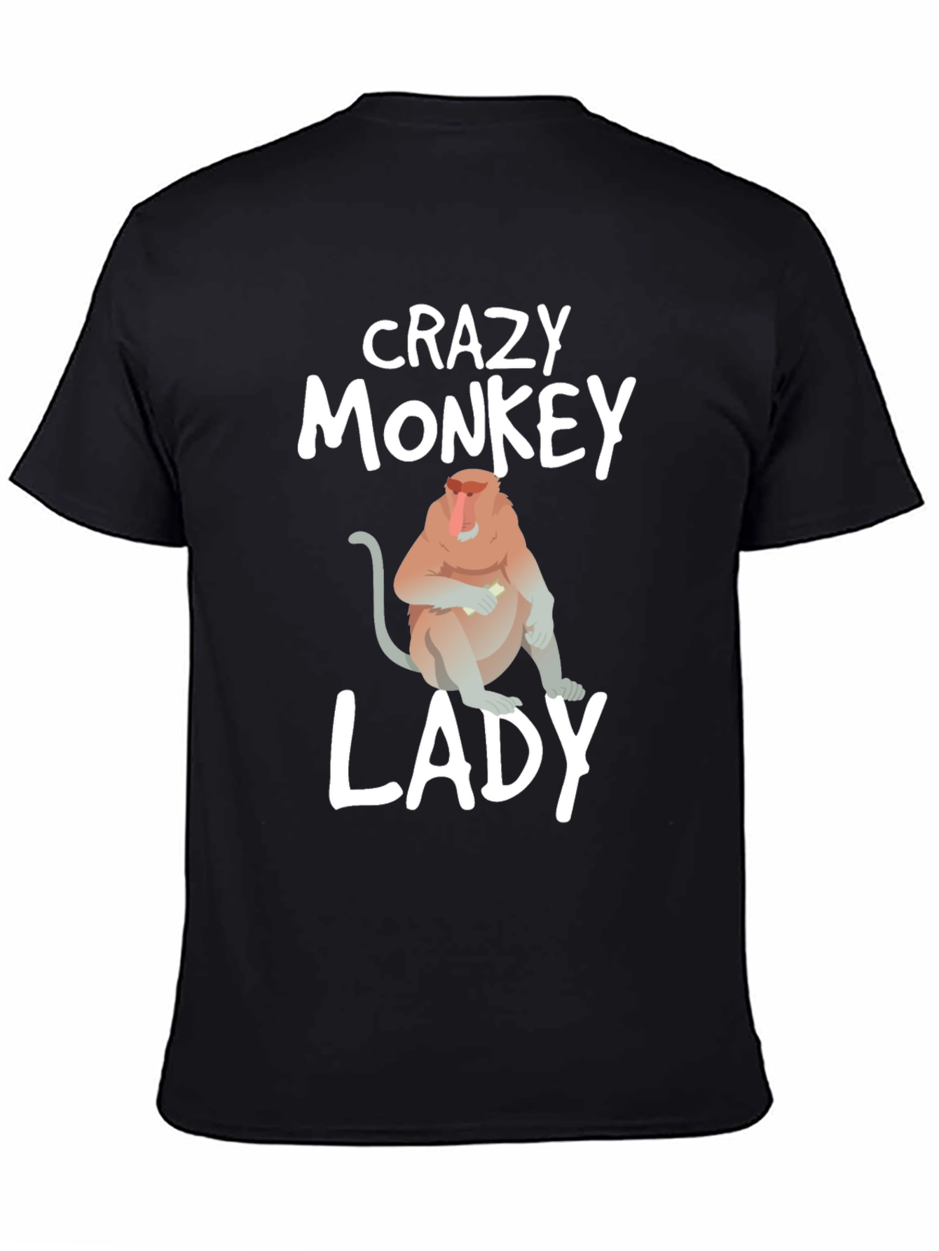Crazy Monkey Lady Graphic T-Shirt