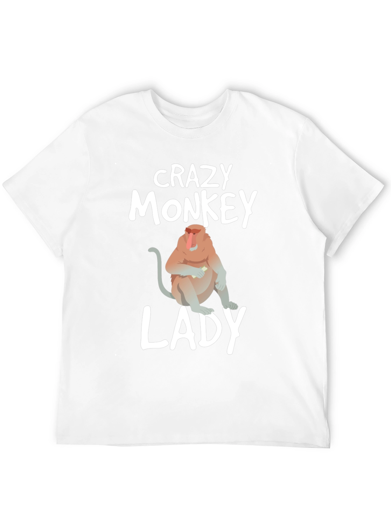 Crazy Monkey Lady Graphic T-Shirt