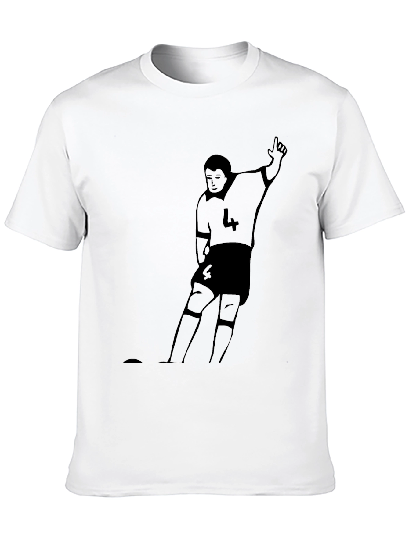 Black Soccer Player Graphic Tee