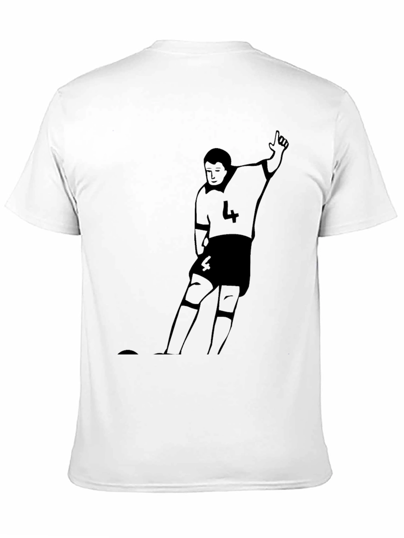 Black Soccer Player Graphic Tee