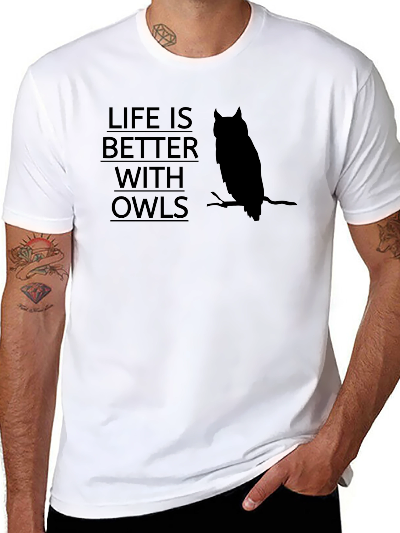 Life is Better With Owls Graphic T-Shirt