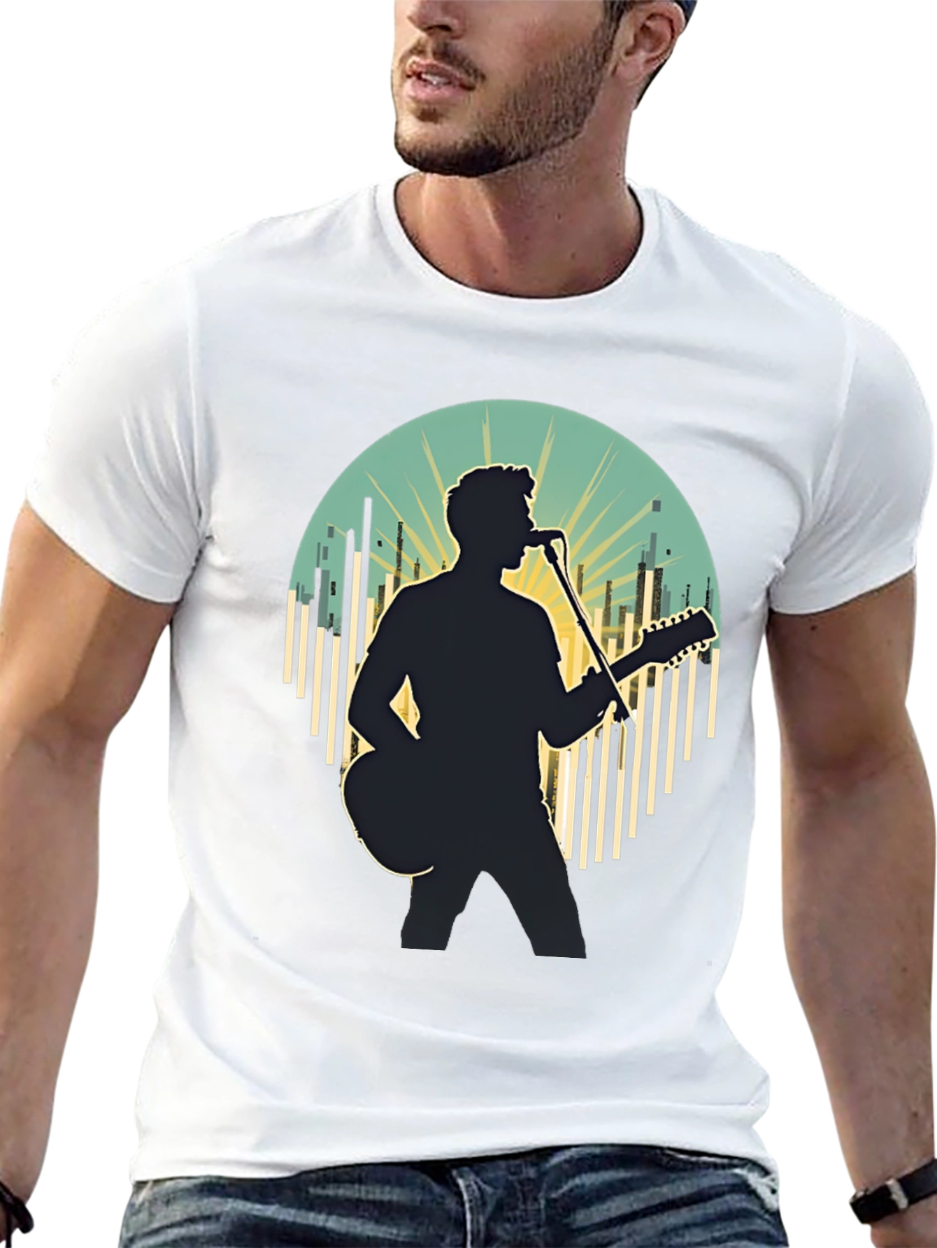 Singer Silhouette Graphic Tee - Music Lover Shirt