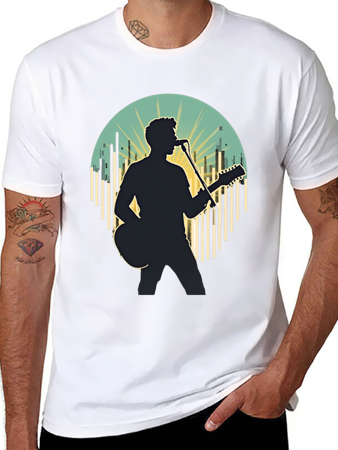 Singer Silhouette Graphic Tee - Music Lover Shirt