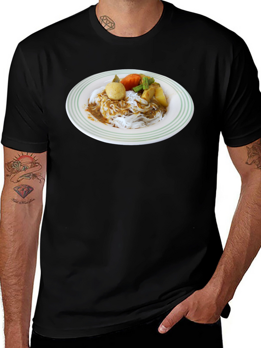 Noodle Dish Graphic T-Shirt - Foodie Fashion Tee