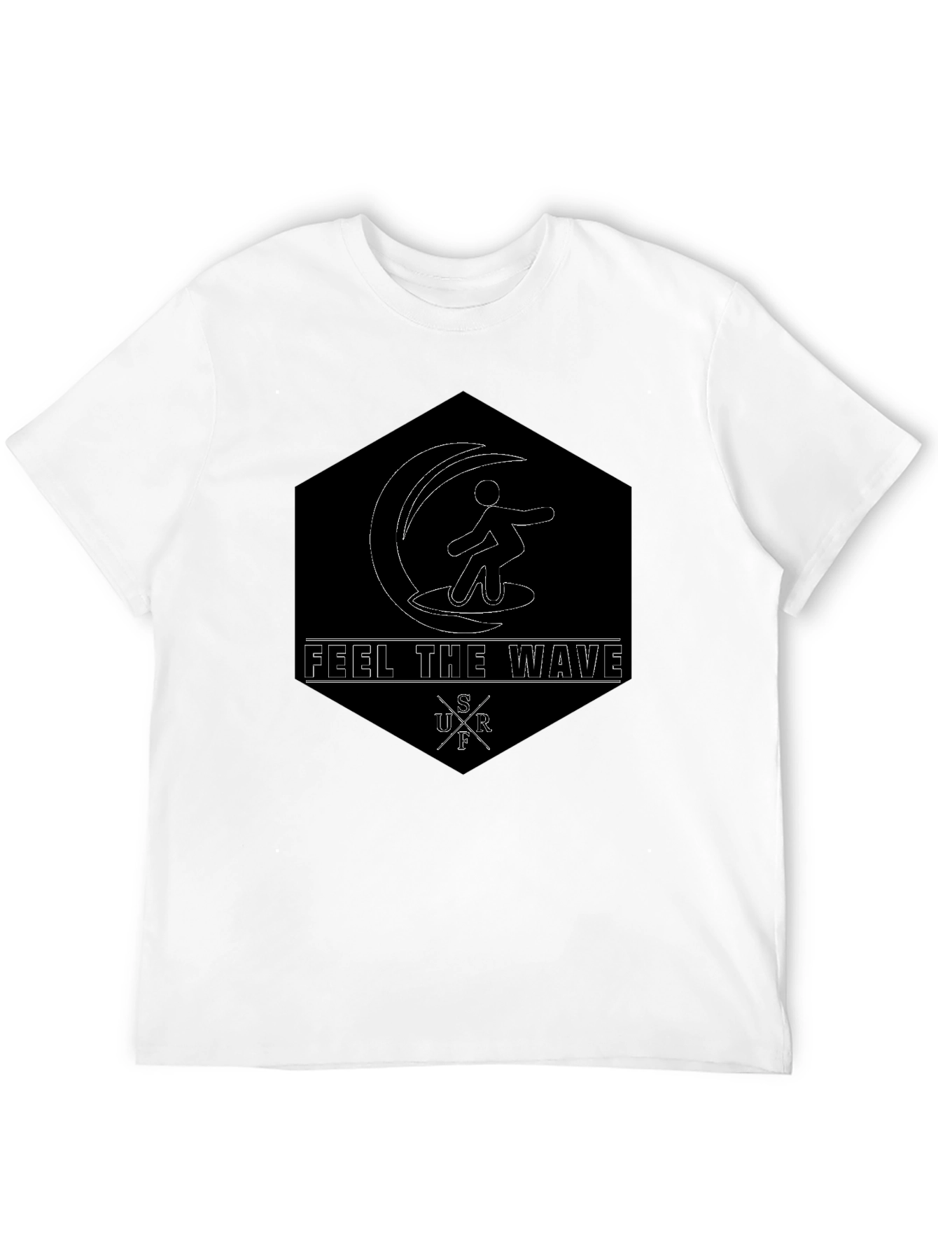 Feel The Wave Graphic Tee - Surfer Style