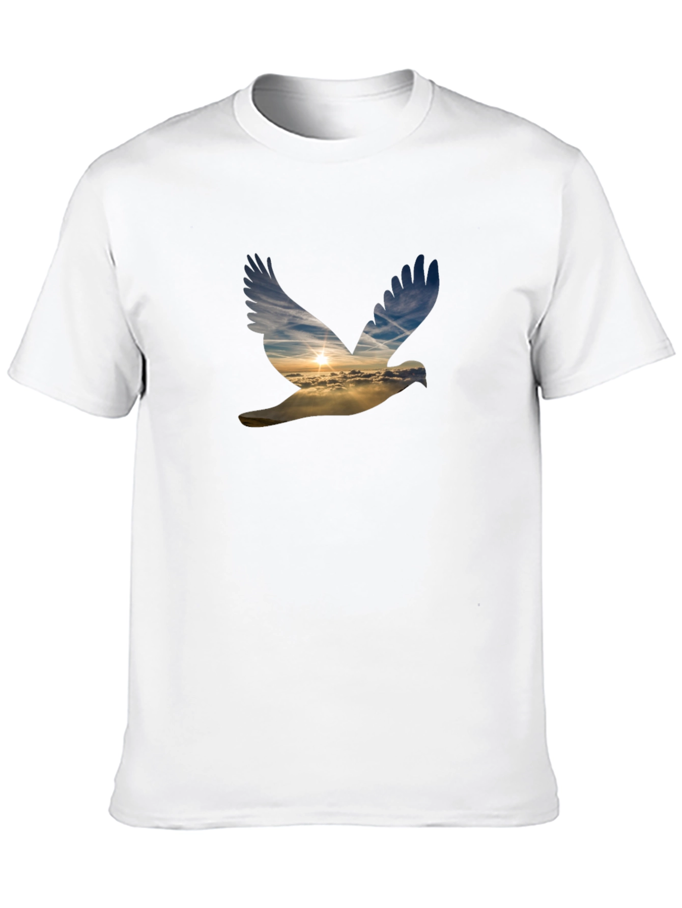 Dove Sunset Graphic Black T-Shirt
