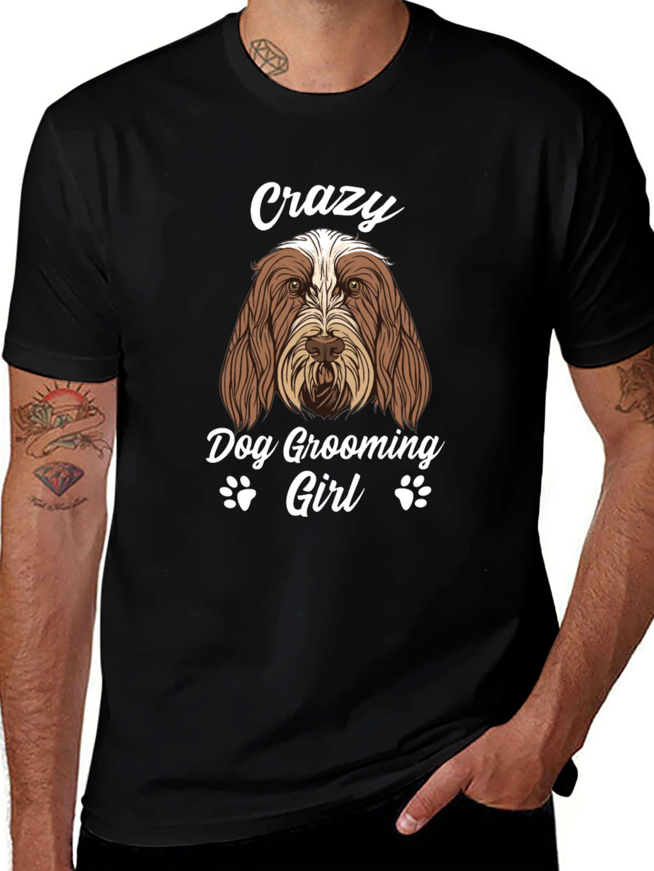 Crazy Dog Grooming Girl T-Shirt