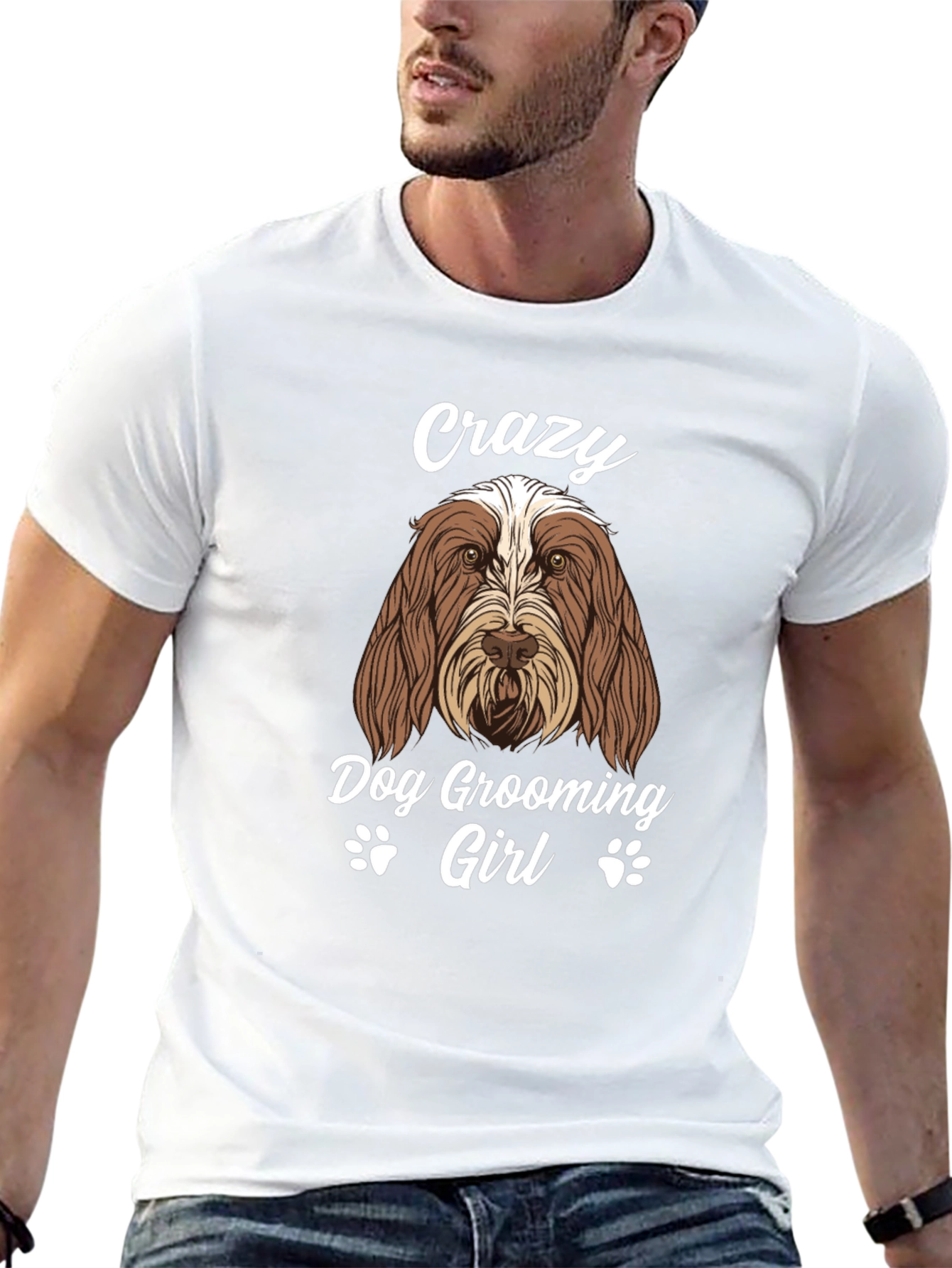 Crazy Dog Grooming Girl T-Shirt