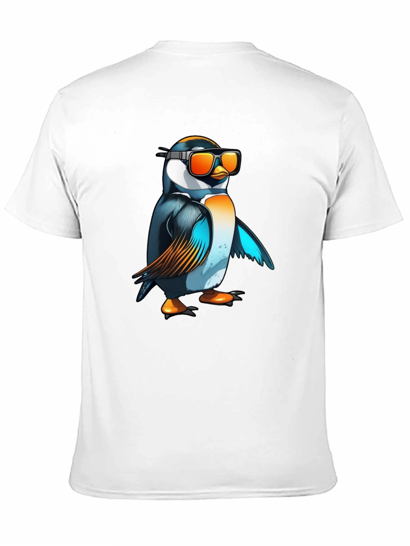 Cool Penguin Graphic Tee - Black Cotton T-Shirt
