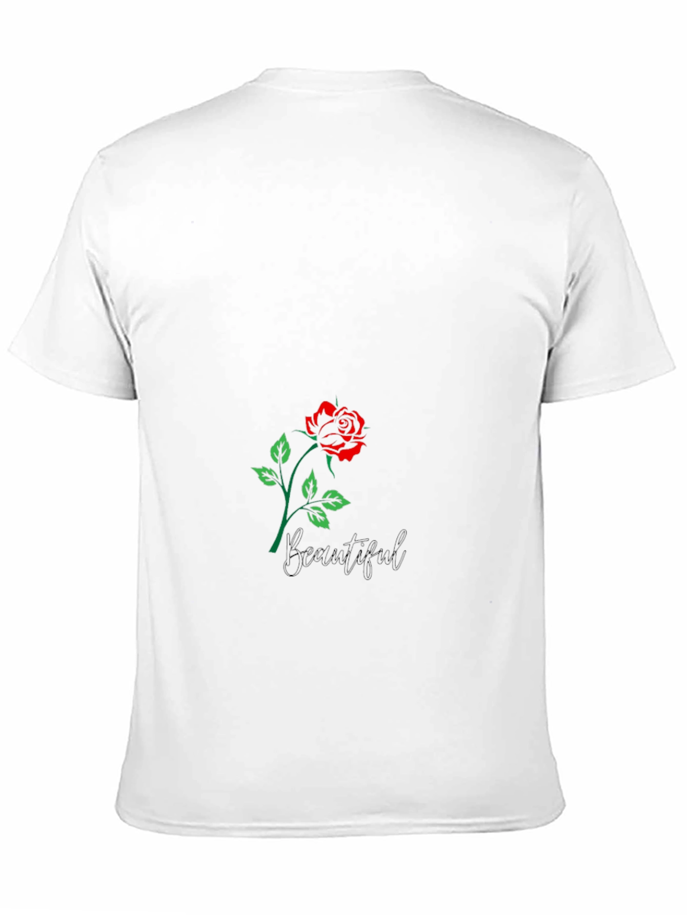 Rose Graphic Black T-Shirt - Stylish Casual Wear