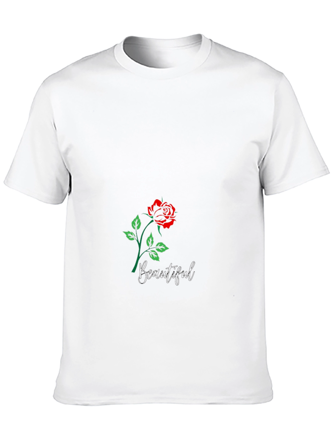 Rose Graphic Black T-Shirt - Stylish Casual Wear