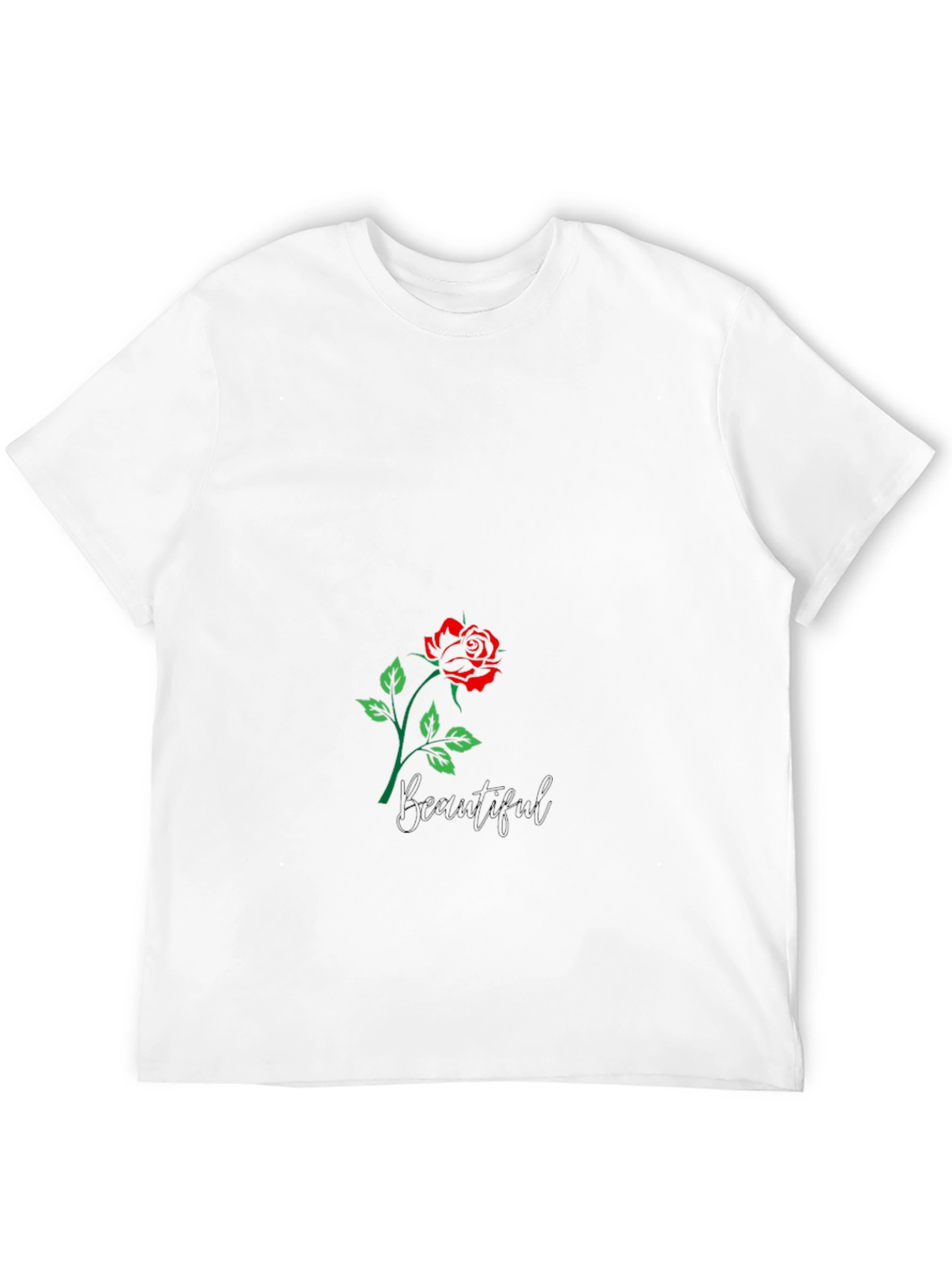 Rose Graphic Black T-Shirt - Stylish Casual Wear