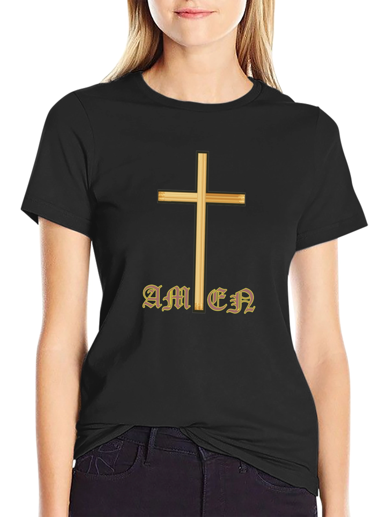 Amen Cross T-Shirt - Christian Religious Apparel