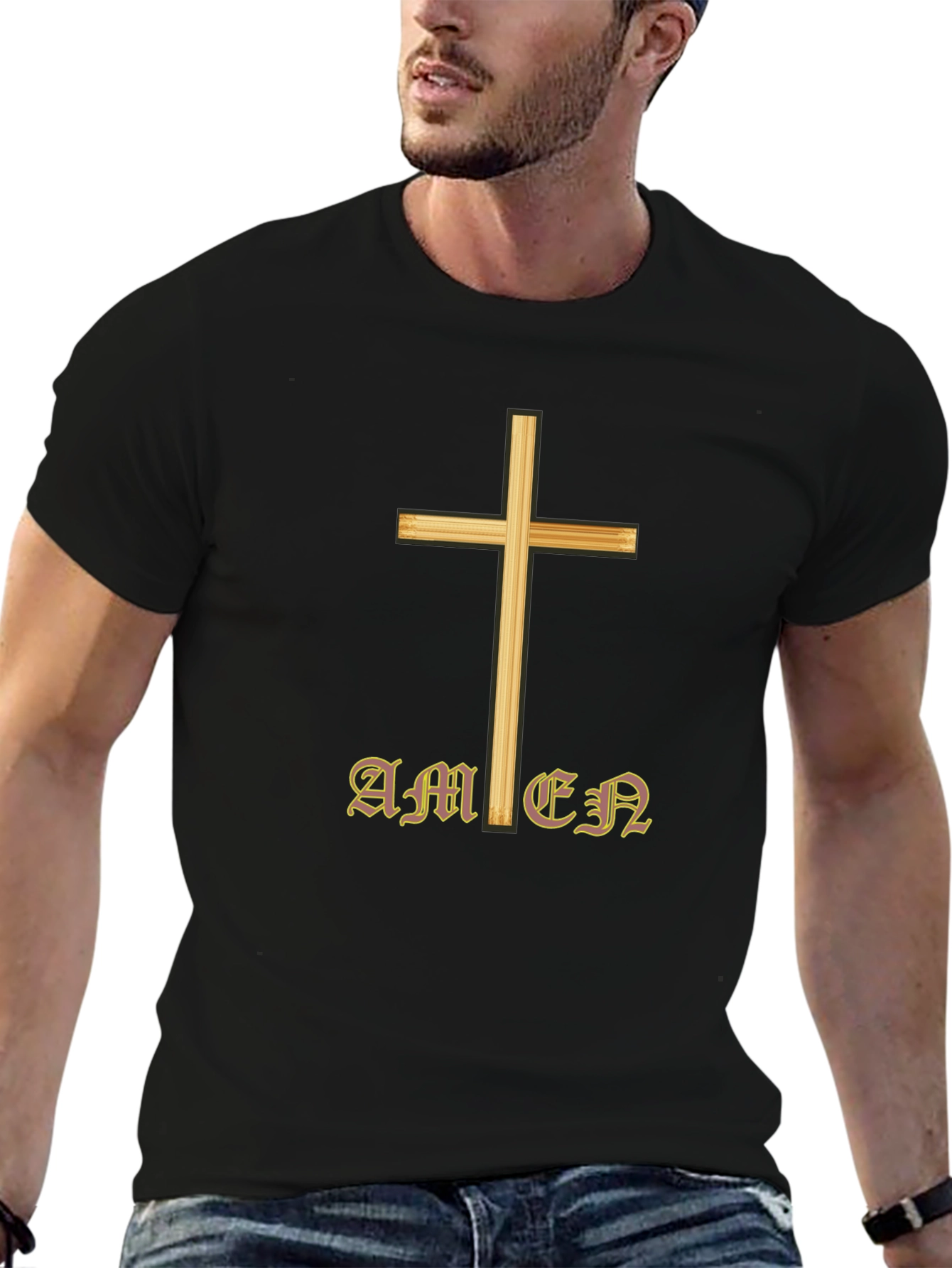 Amen Cross T-Shirt - Christian Religious Apparel